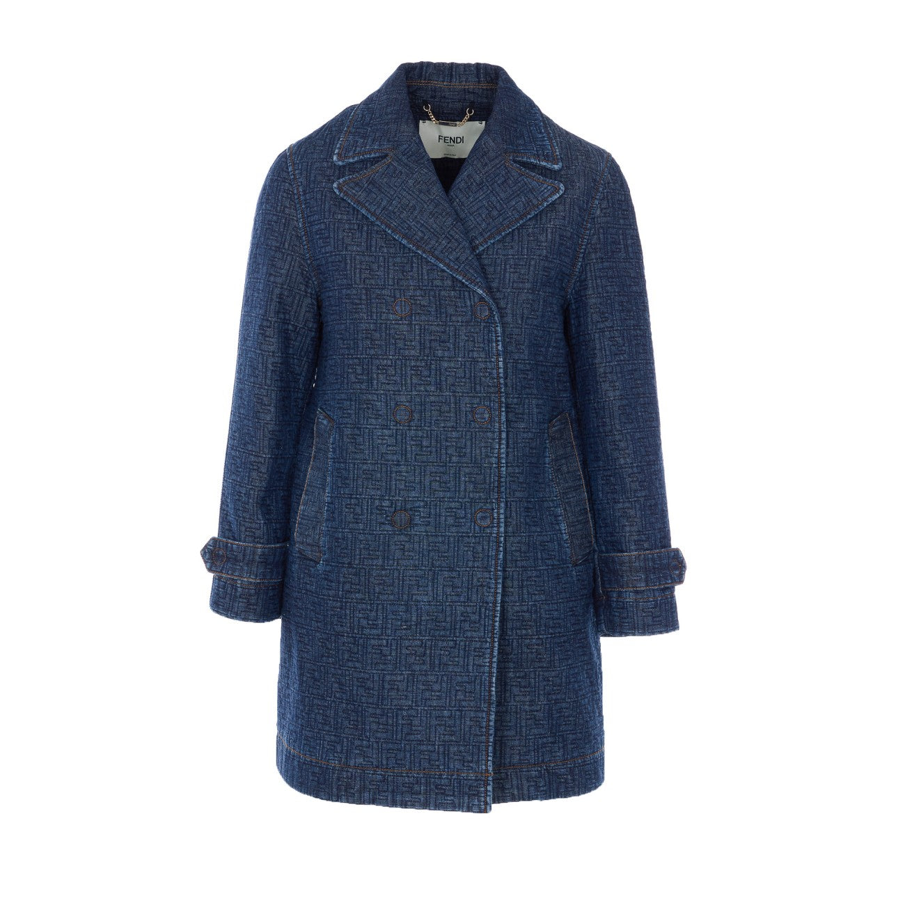 Fendi Women Ff Padded Denim Shirt FENDI