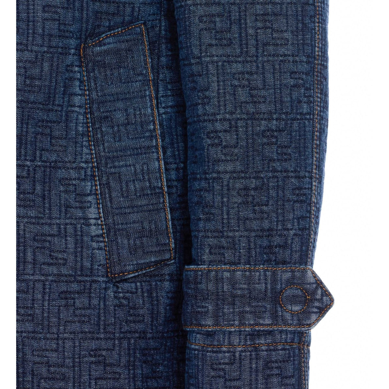 Fendi Women Ff Padded Denim Shirt FENDI
