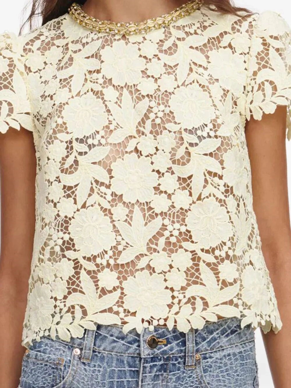 Self-Portrait Women Lace Top SELF-PORTRAIT