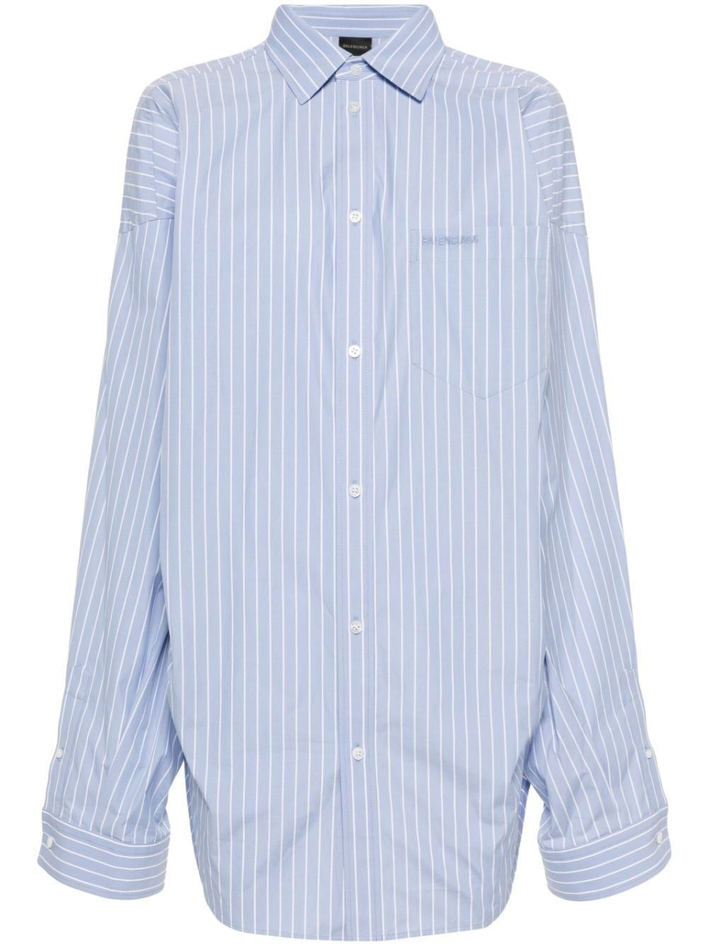 Balenciaga Women Large Fit Asymmetric Shirt BALENCIAGA
