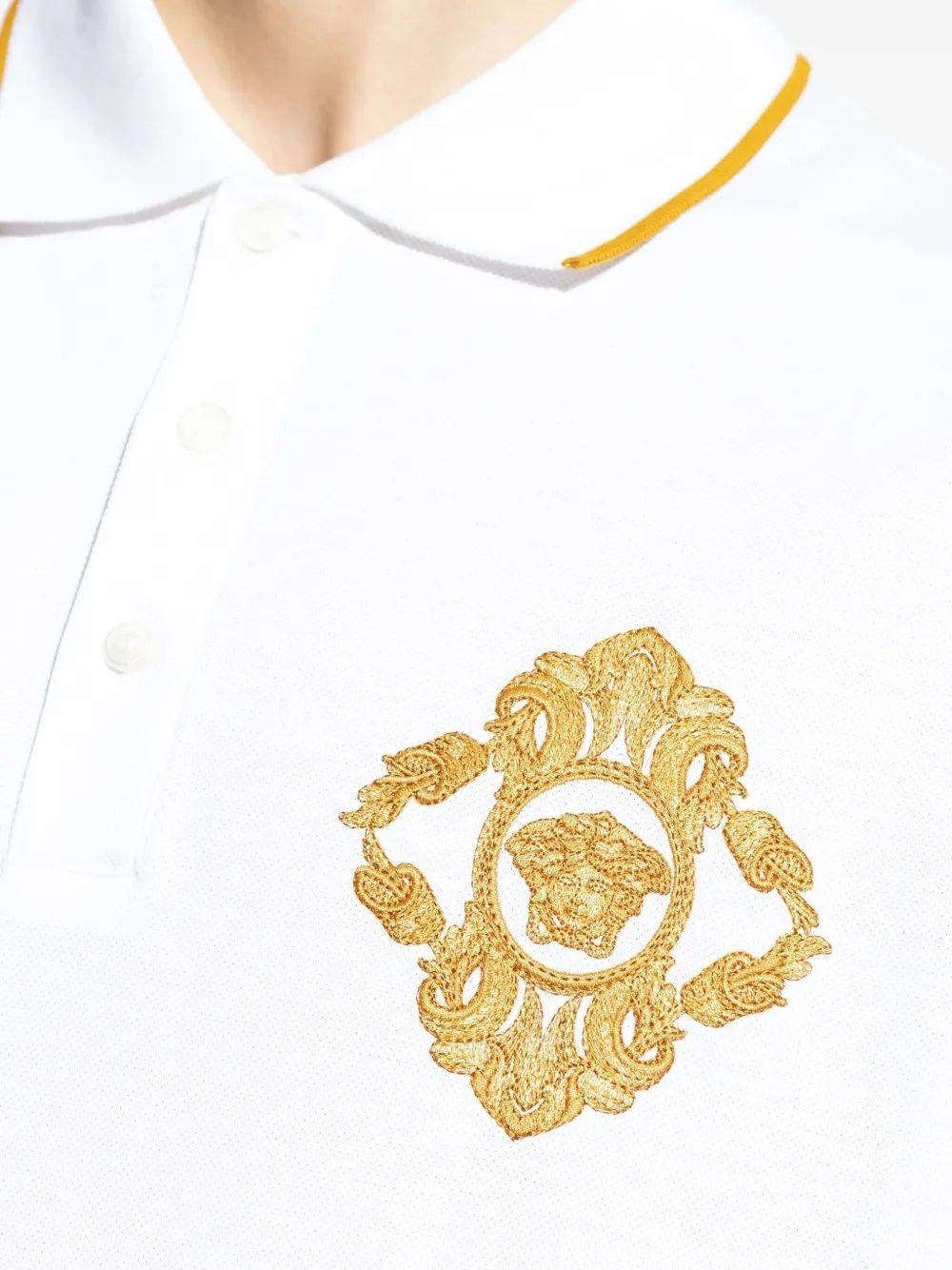 Versace Men Polo Shirt In Cotton Piqué VERSACE