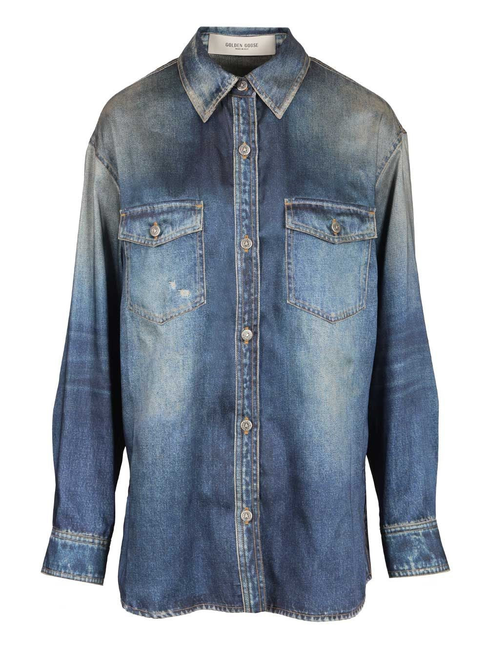 Golden Goose Women Patty Denim Shirt GOLDEN GOOSE