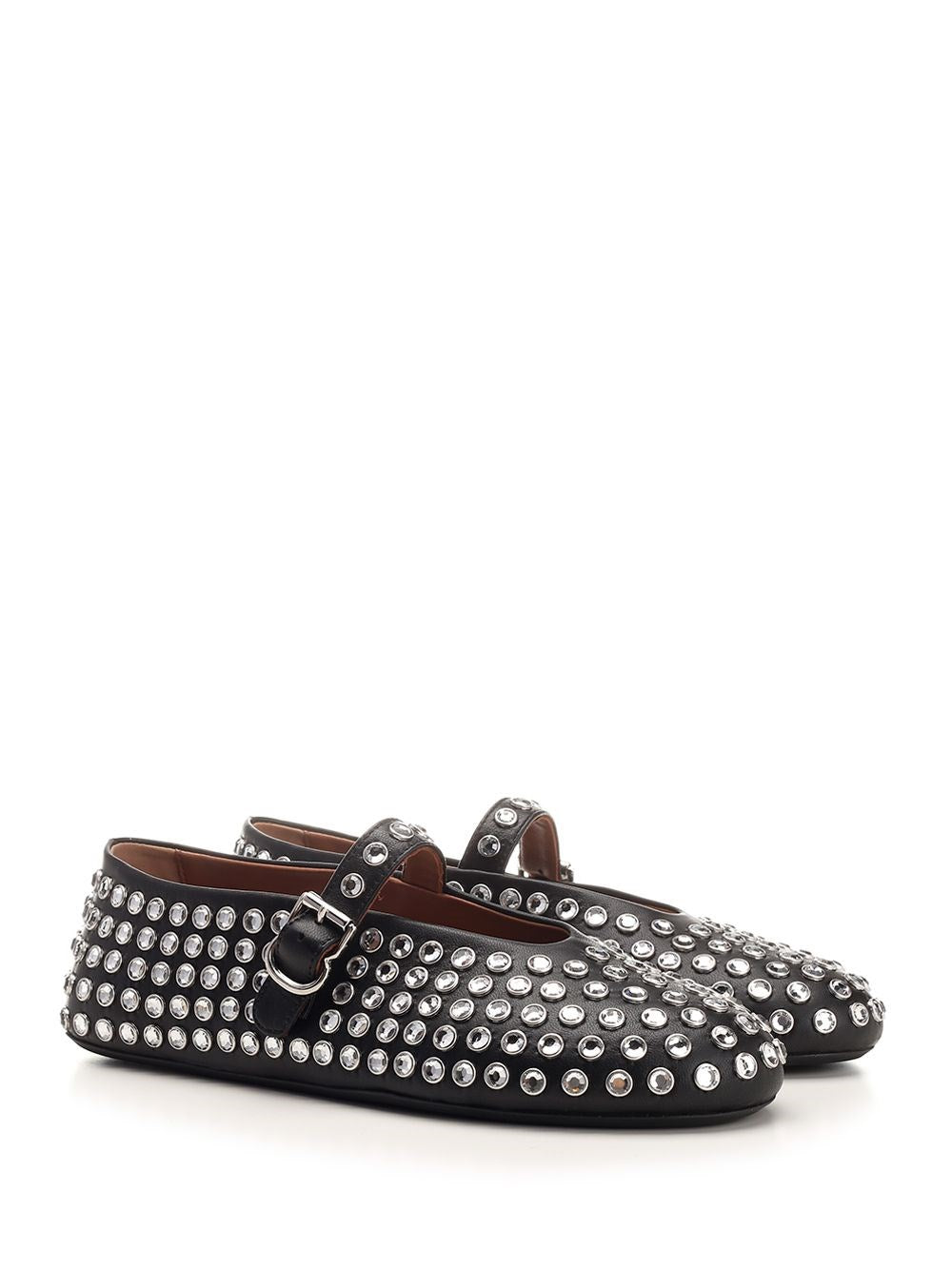 Alaïa Women Rhinestone Mesh Ballerina ALAIA