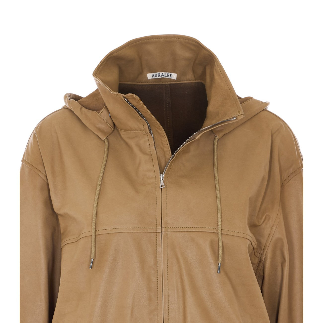 Auralee Women Fine Baby Calf Hooded Blouson AURALEE