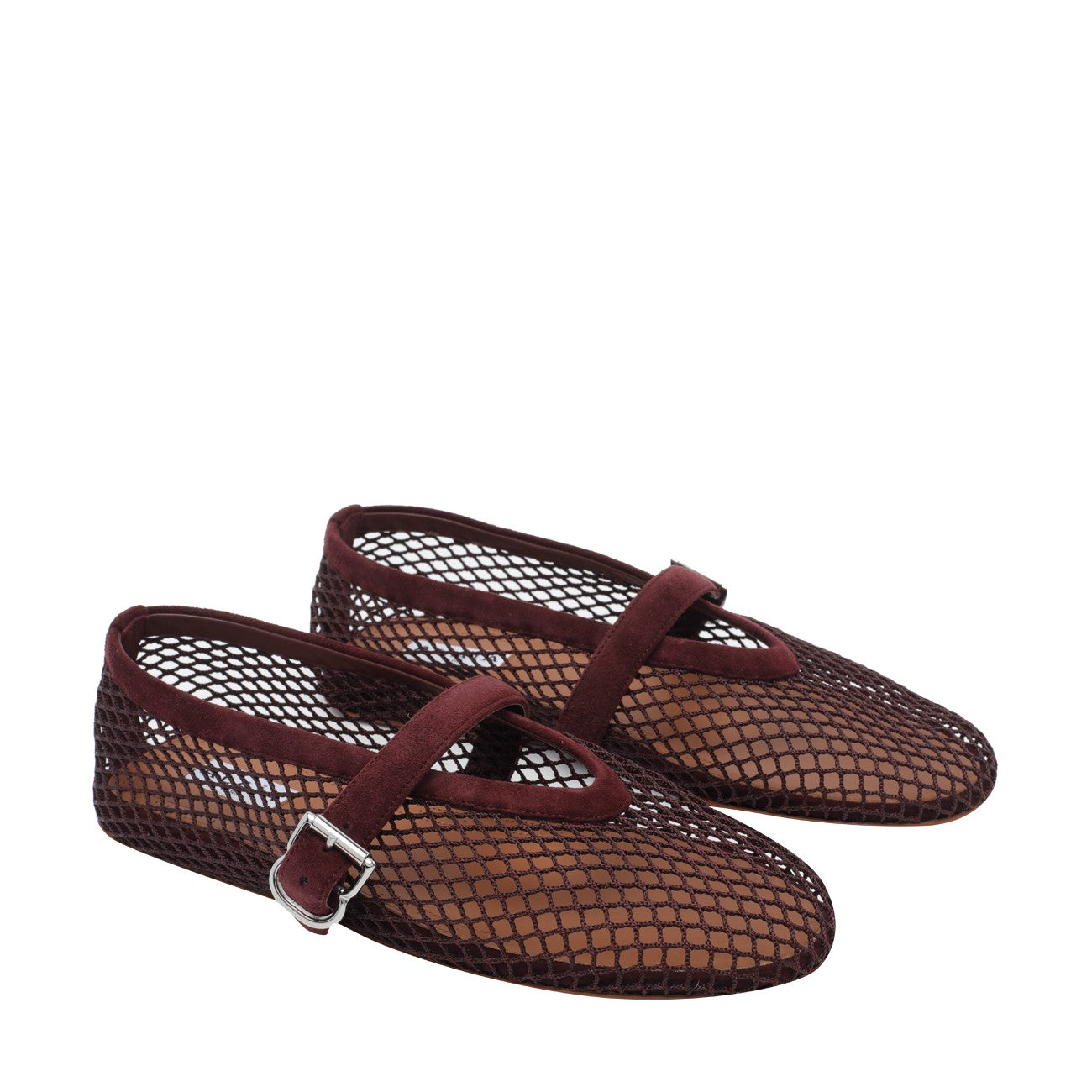 Alaia Women Fishnet Flat Ballets ALAIA