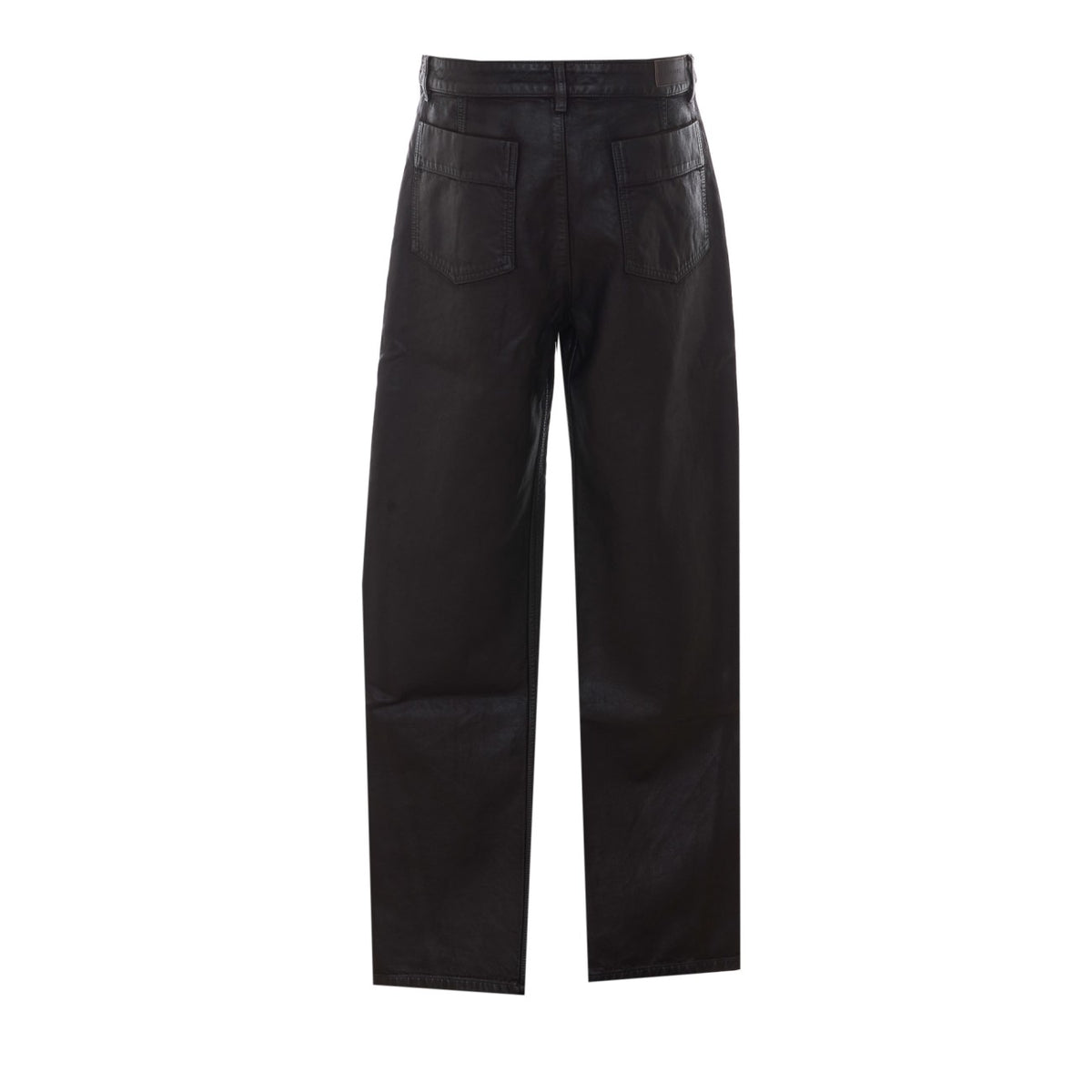 Lemaire Women Five Pockets Twisted Pants In Coated Denim LEMAIRE