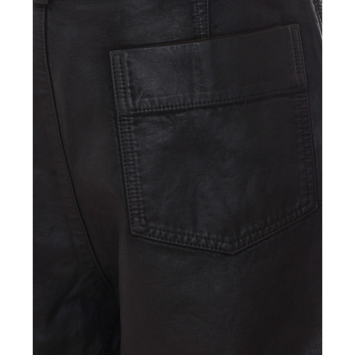 Lemaire Women Five Pockets Twisted Pants In Coated Denim LEMAIRE