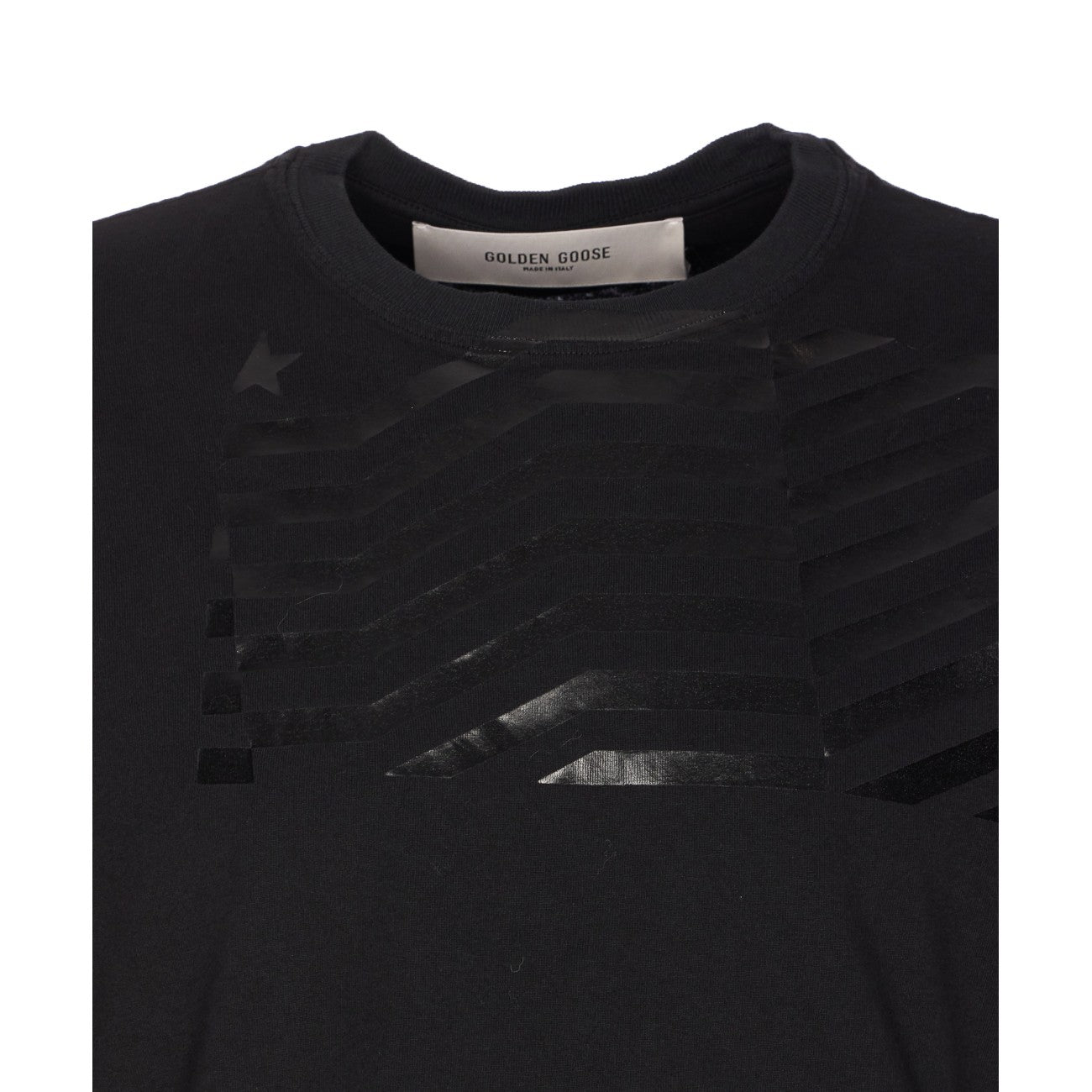 Golden Goose Men Flag Print Journey Regular T-Shirt GOLDEN GOOSE