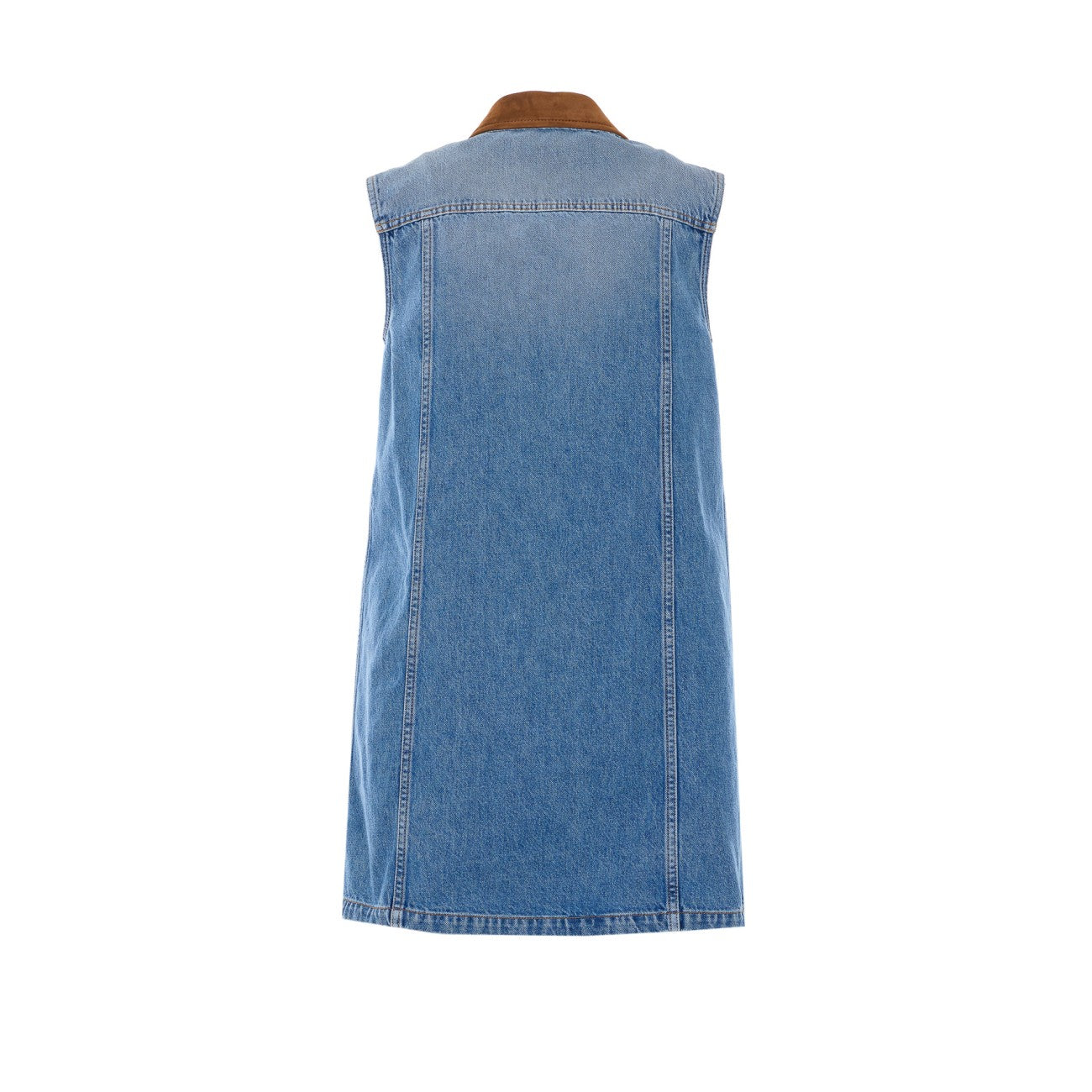 Versace Women Flared Denim Dress With Versace Logo VERSACE