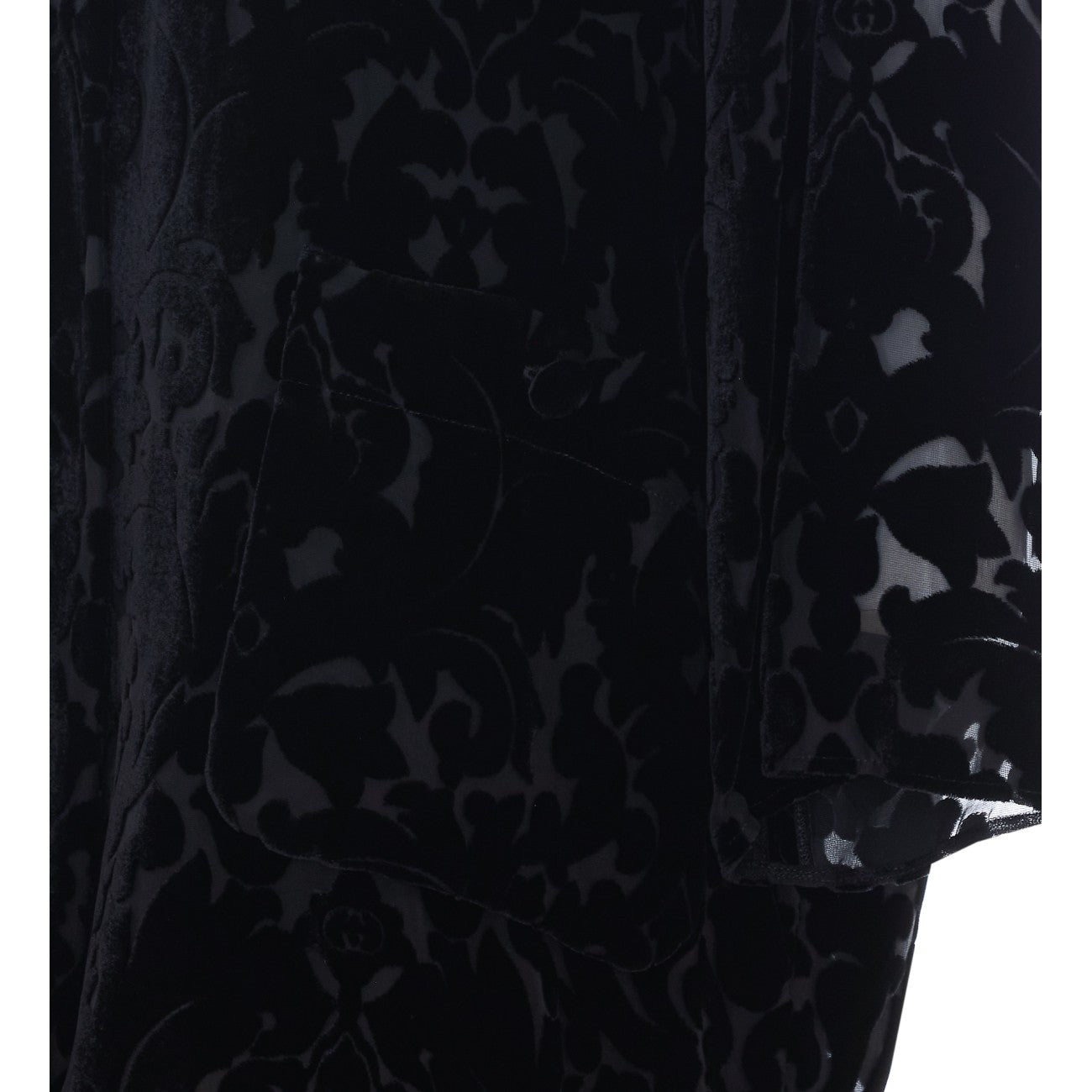 Gucci Women Floral Devore' Velour Shirt GUCCI