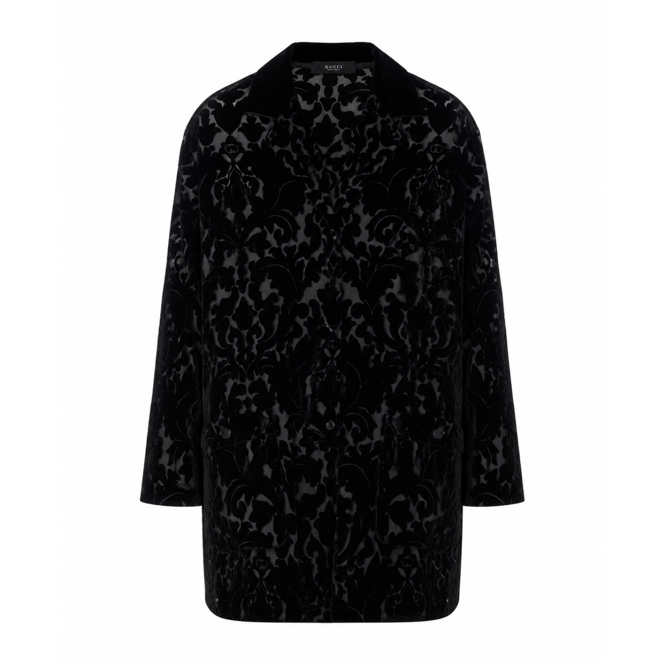 Gucci Women Floral Devore' Velour Shirt GUCCI