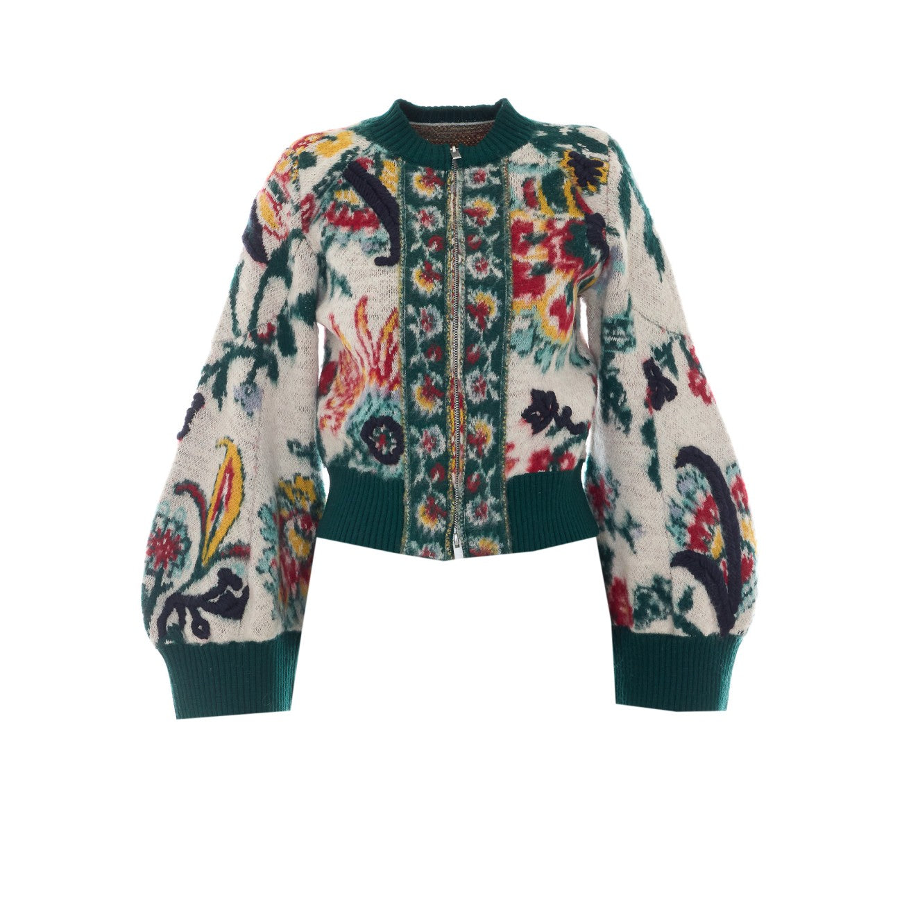 Sacai Women Floral Jacquard Knit Blouson SACAI