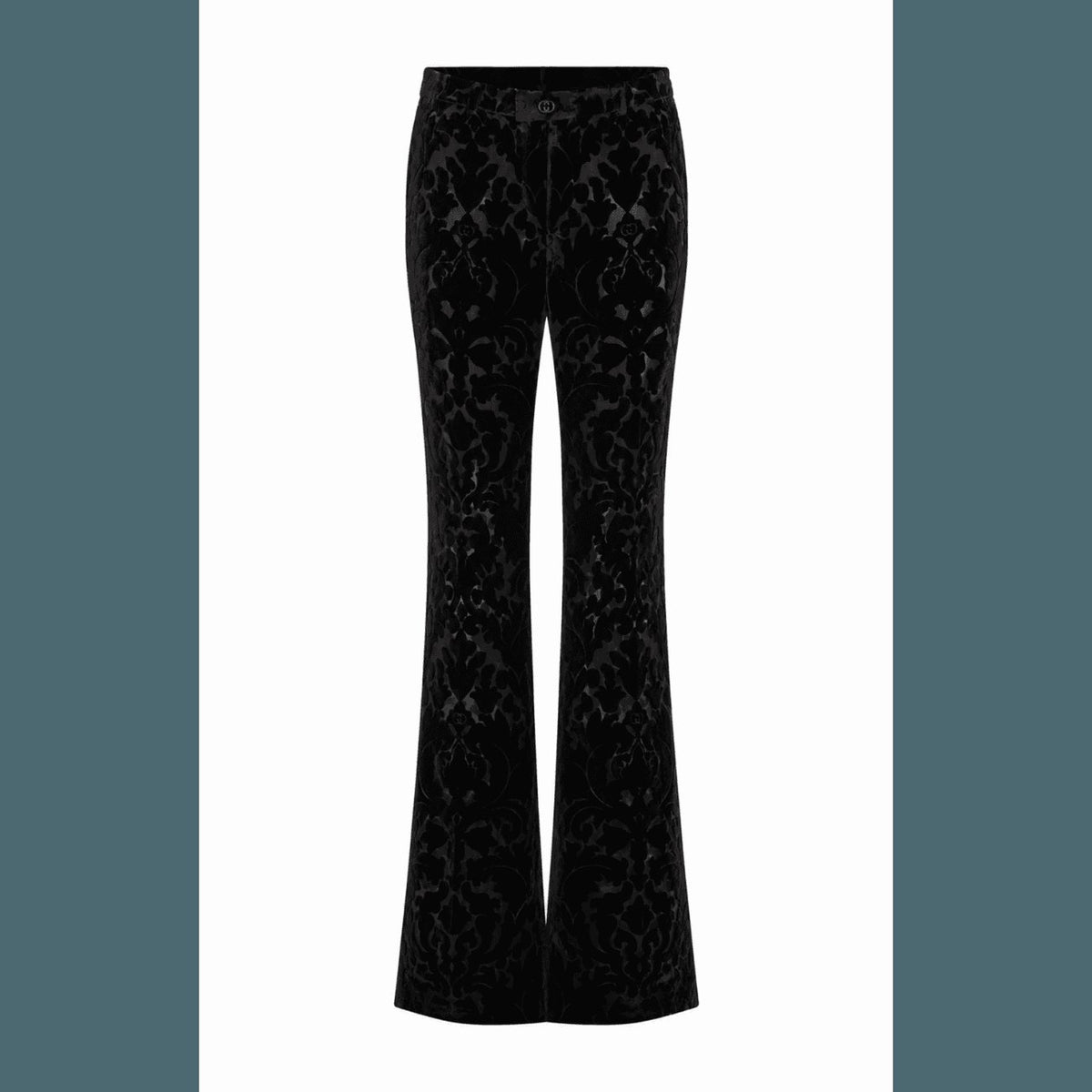 Gucci Women Floral Print Velour Devore' Pants GUCCI