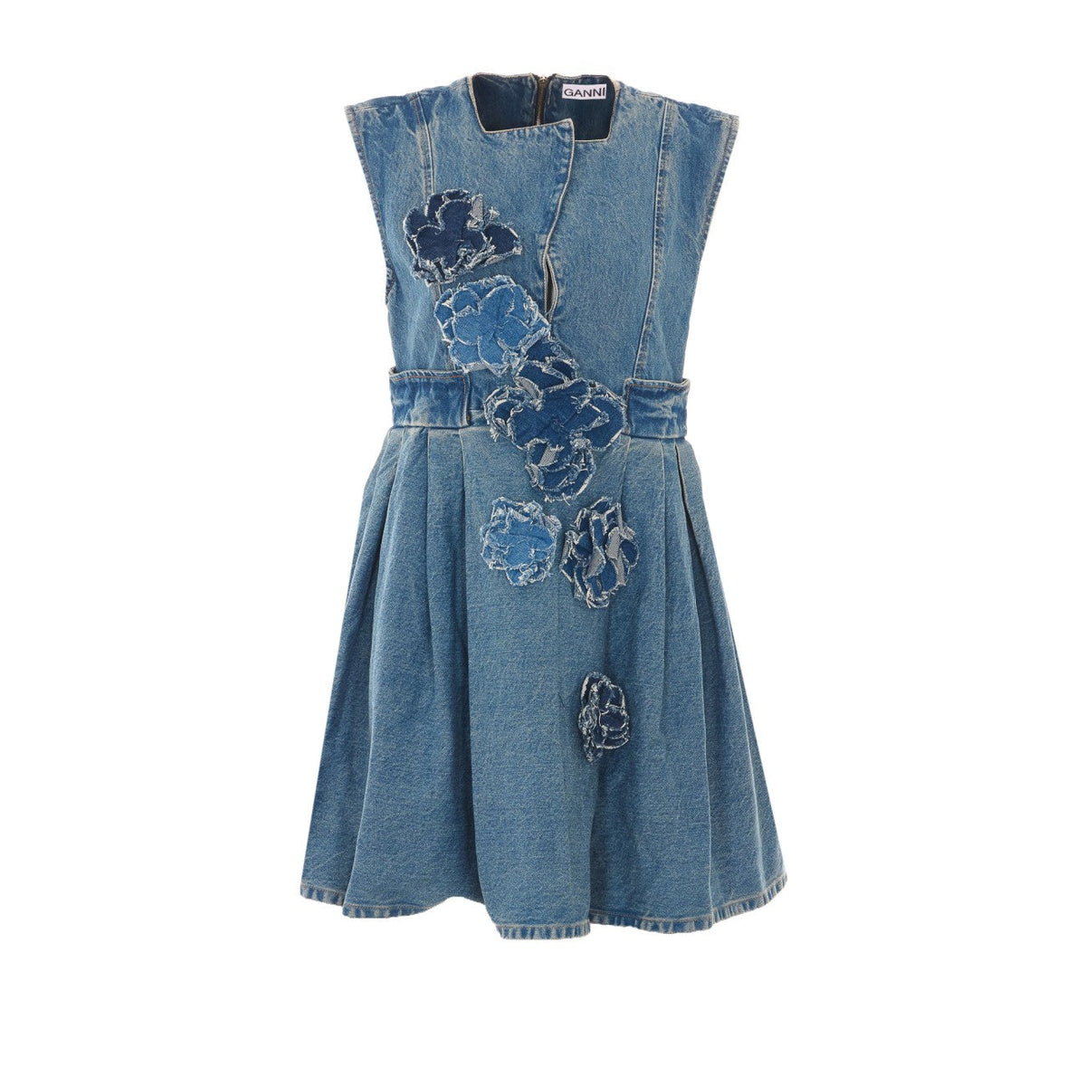 Ganni Women Ganni Women Flower Denim Dress GANNI