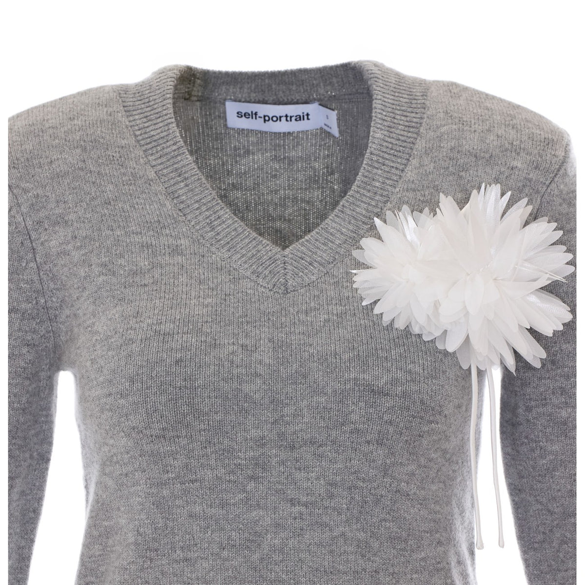 Self Portrait Women Flower Wool Jumper SELF-PORTRAIT