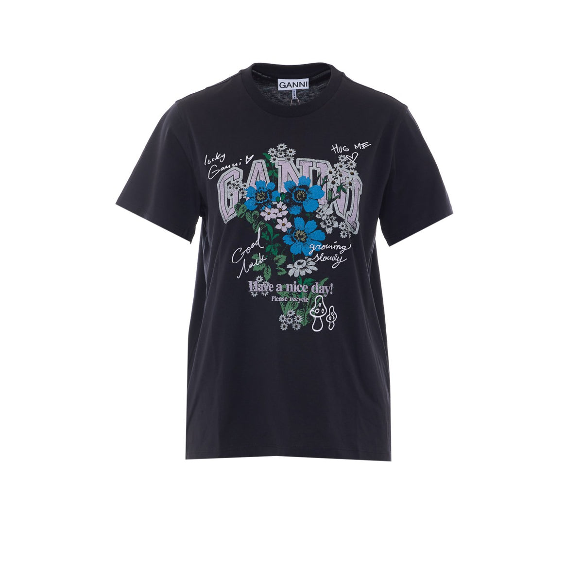 Ganni Women Flowers T-Shirt GANNI