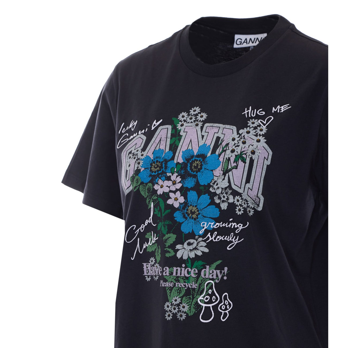 Ganni Women Flowers T-Shirt GANNI