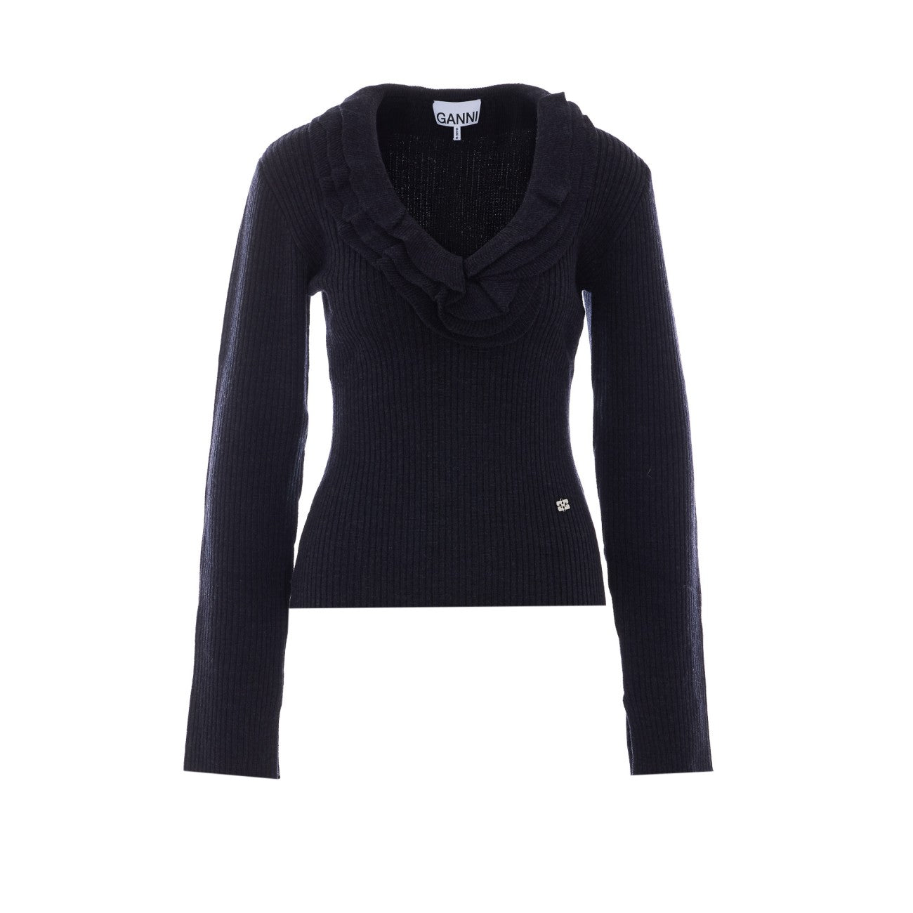 Ganni Women Frill Sweater GANNI