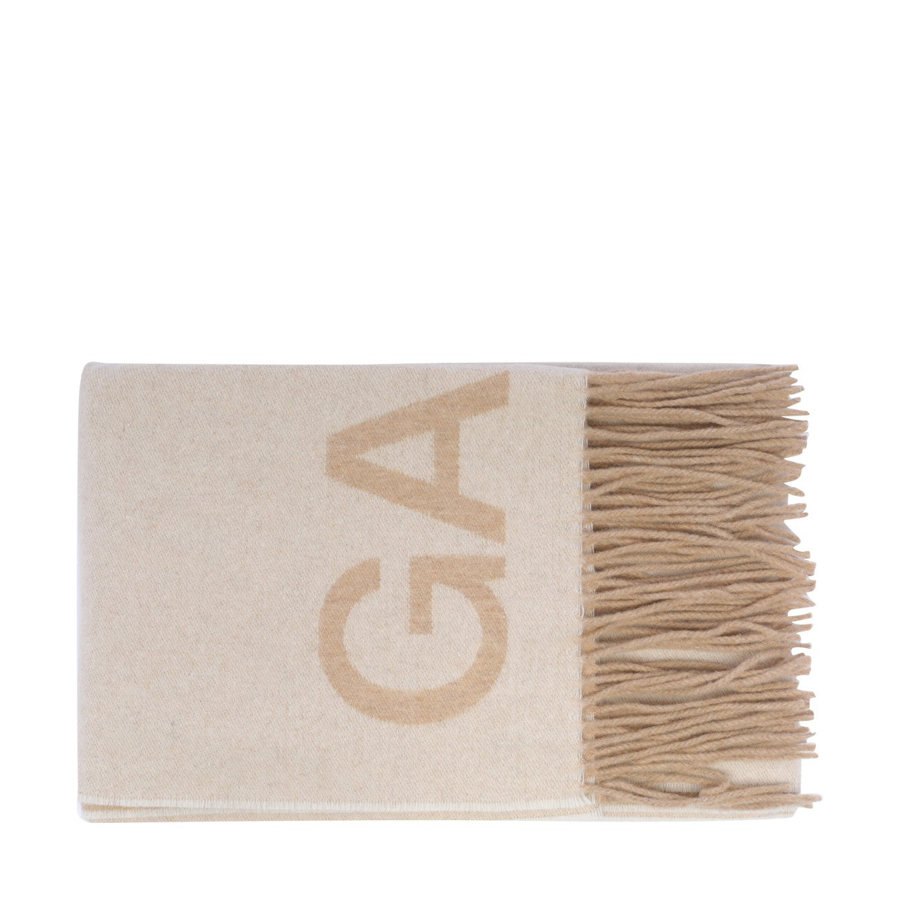 Ganni Women Fringed Wool Scarf