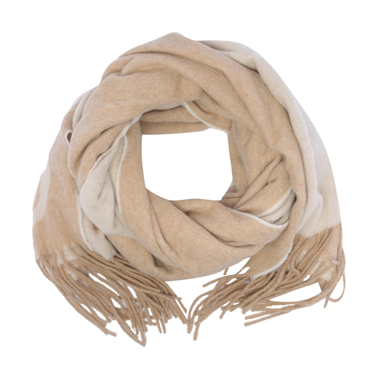 Ganni Women Fringed Wool Scarf GANNI