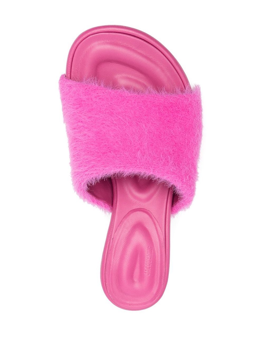Jacquemus Women Textured-Finish Open-Toe Mules From Jacquemus Featuring Pink, Textured Finish, Open Toe And Stiletto Heel. JACQUEMUS