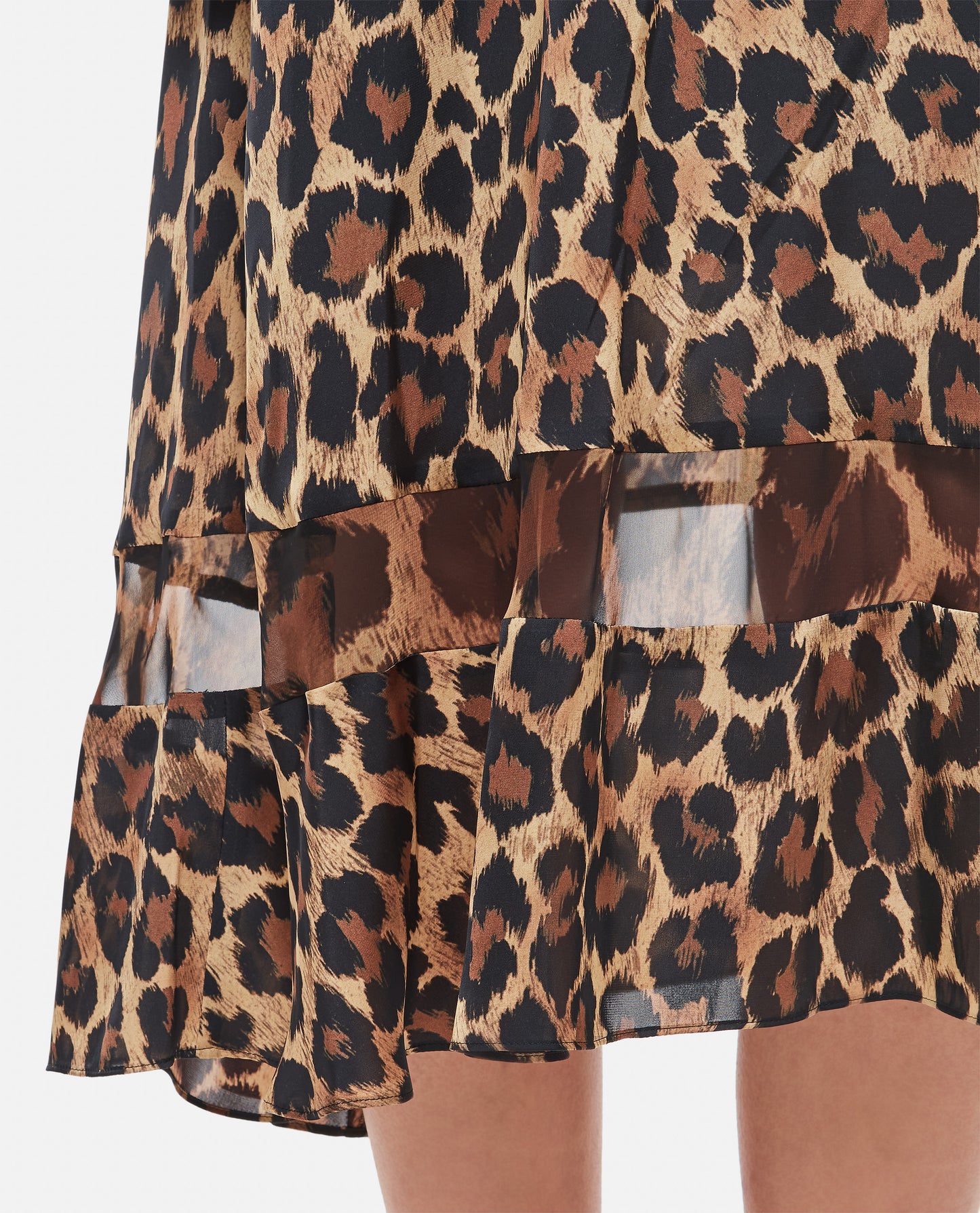 Sacai Women Leopard Print X Knit Dress SACAI