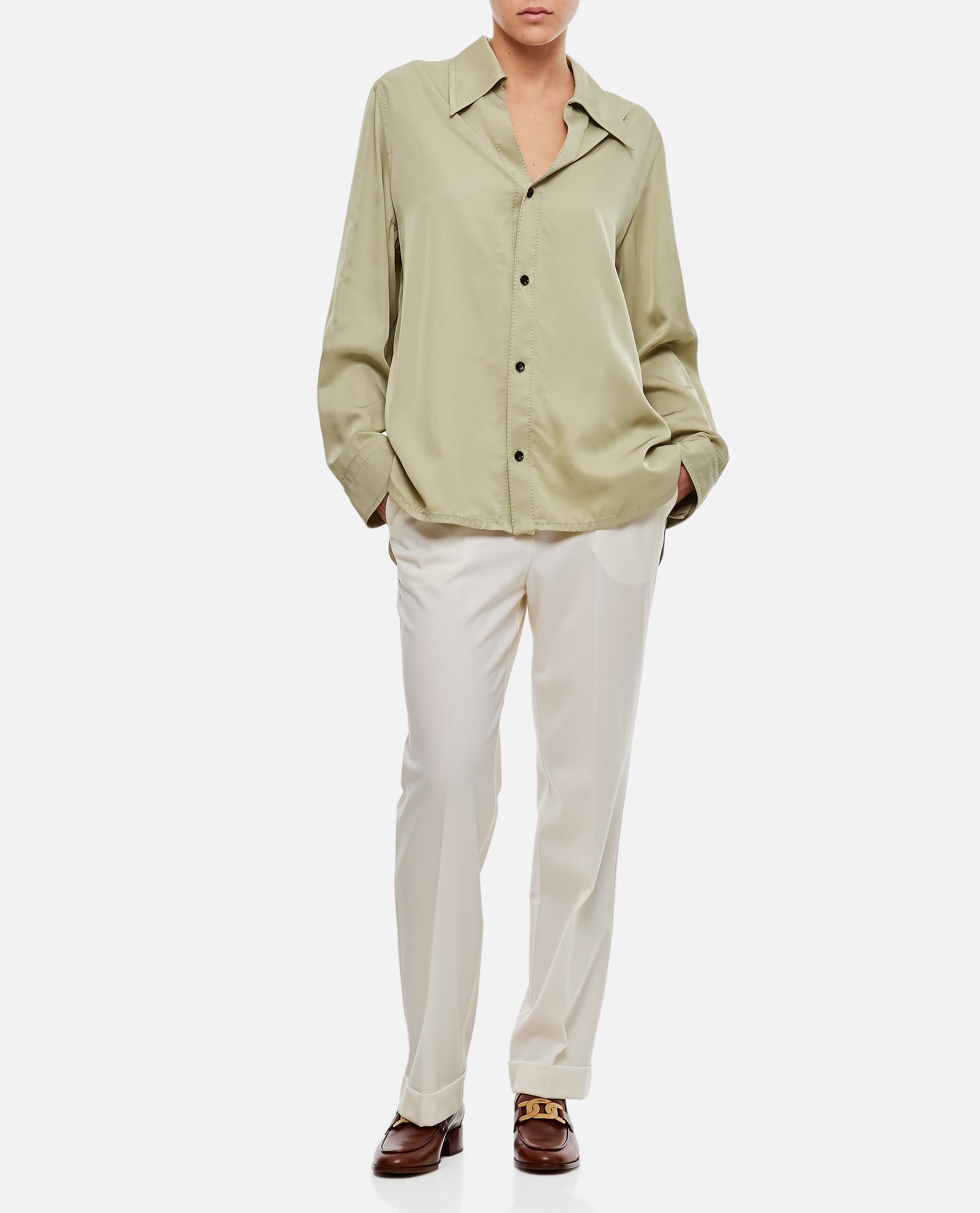 Bottega Veneta Women Viscose Twill Shirt BOTTEGA VENETA