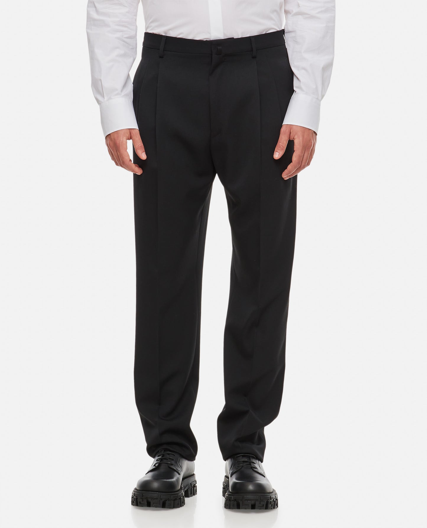 Lanvin Men Straight Leg Wool Trousers LANVIN