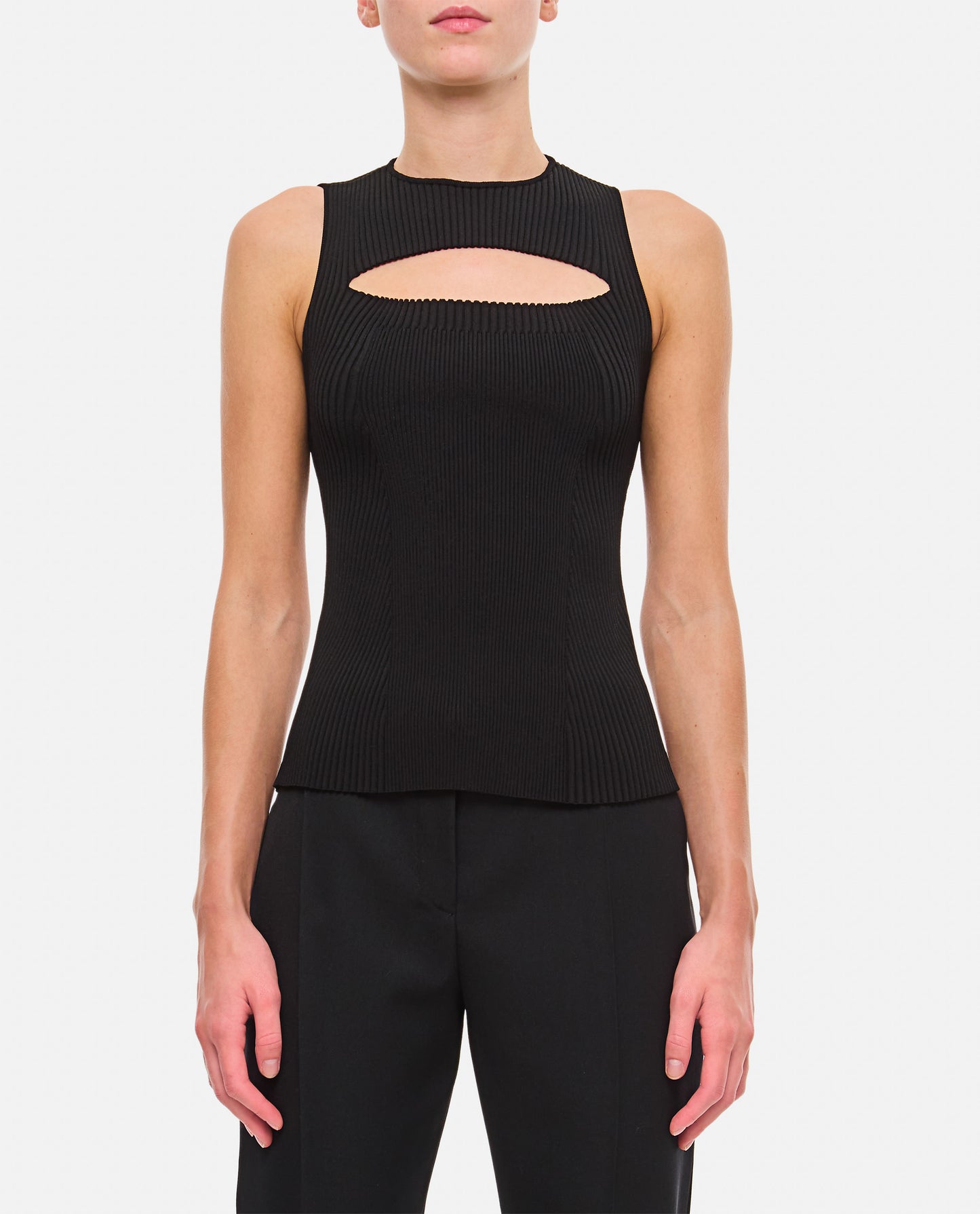 Alexander Mcqueen Women Slashed Knit Sleeveless Top ALEXANDER MCQUEEN