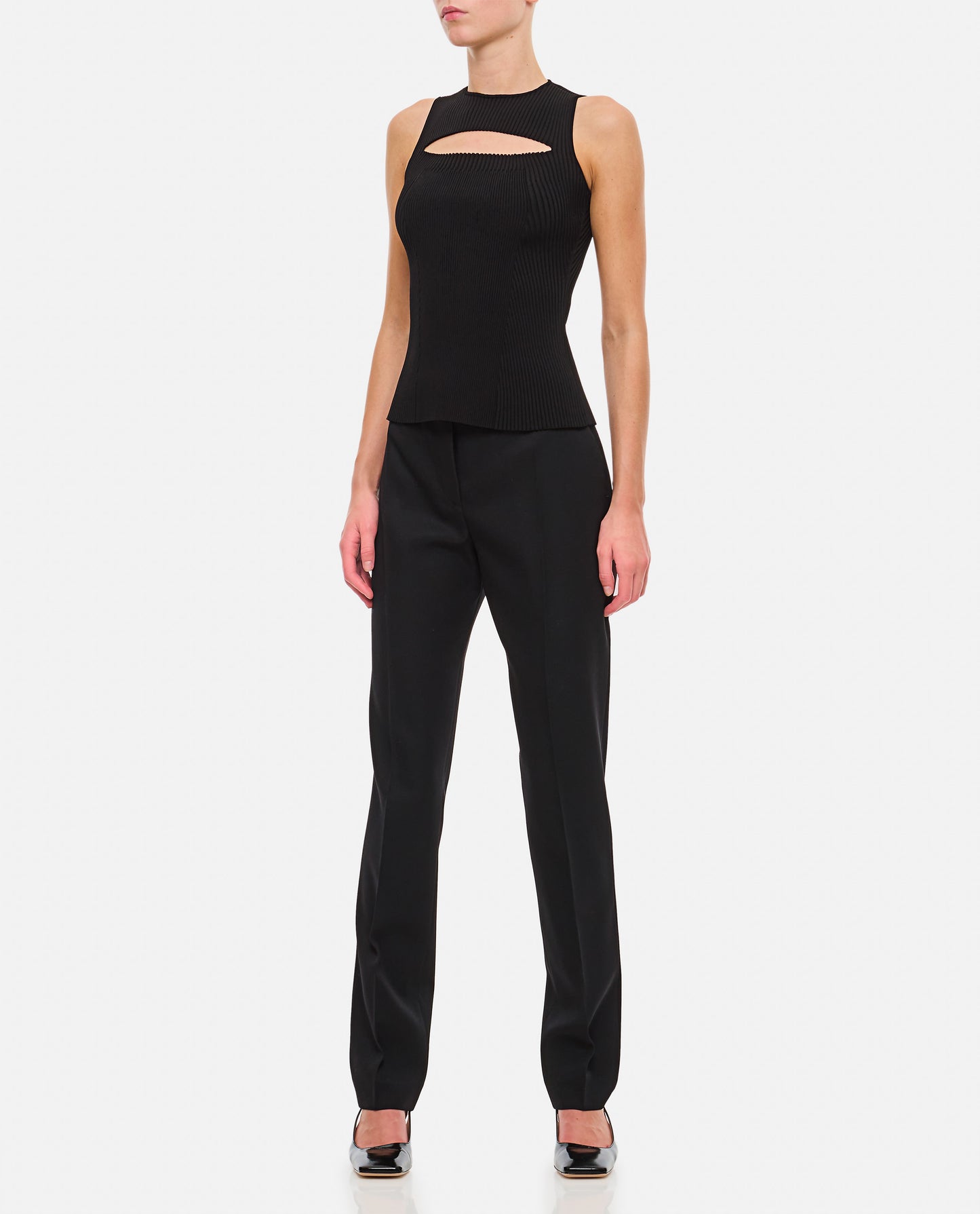 Alexander Mcqueen Women Slashed Knit Sleeveless Top ALEXANDER MCQUEEN
