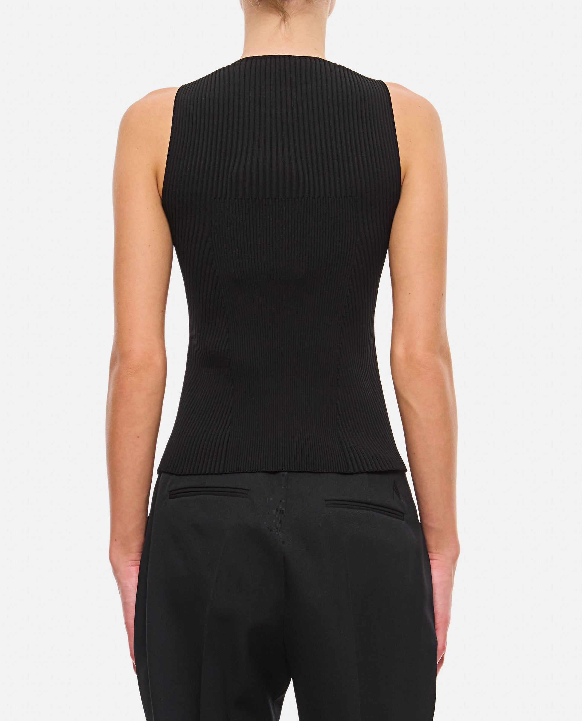 Alexander Mcqueen Women Slashed Knit Sleeveless Top ALEXANDER MCQUEEN