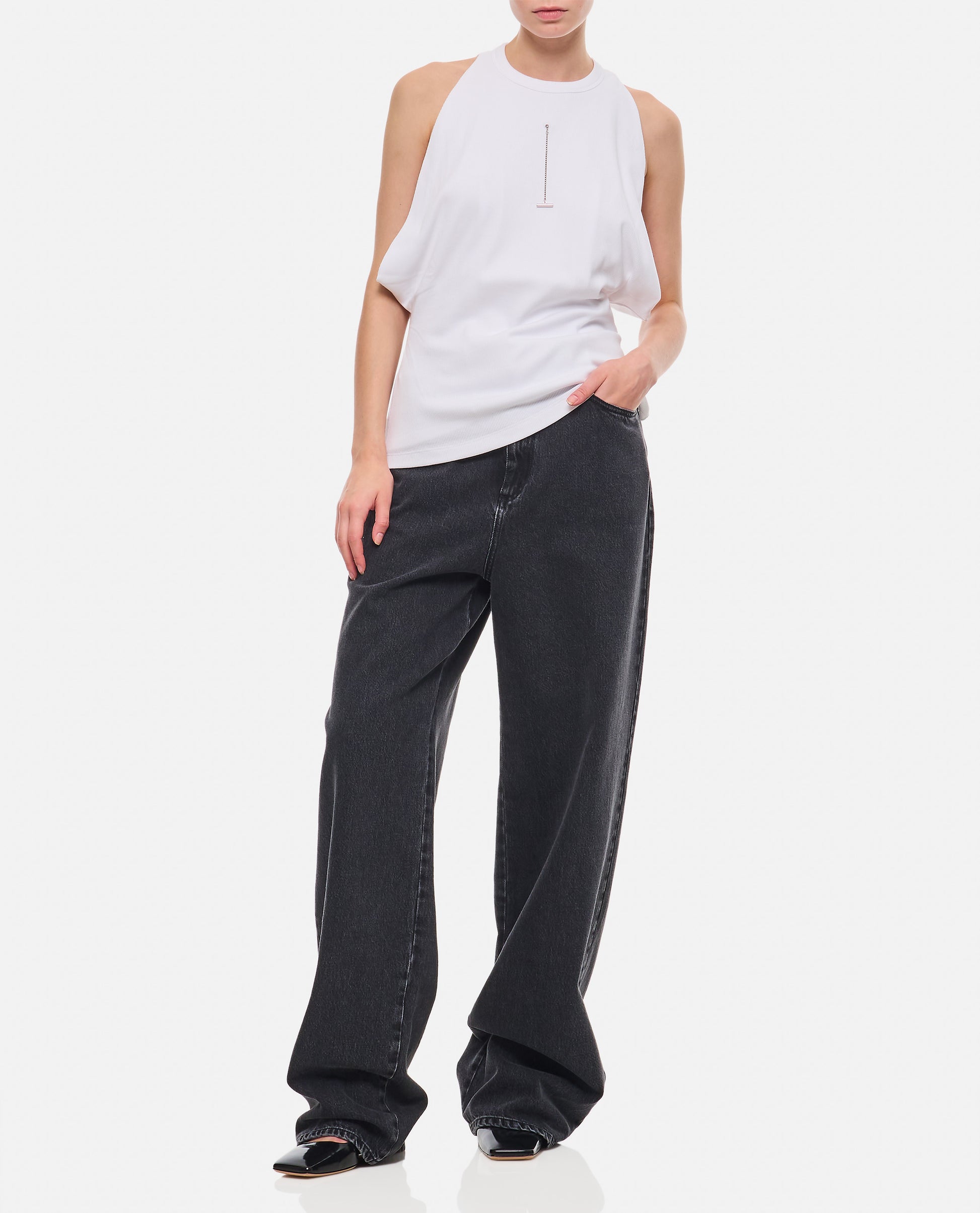 Alexander Mcqueen Women Straight Leg Denim Pants ALEXANDER MCQUEEN