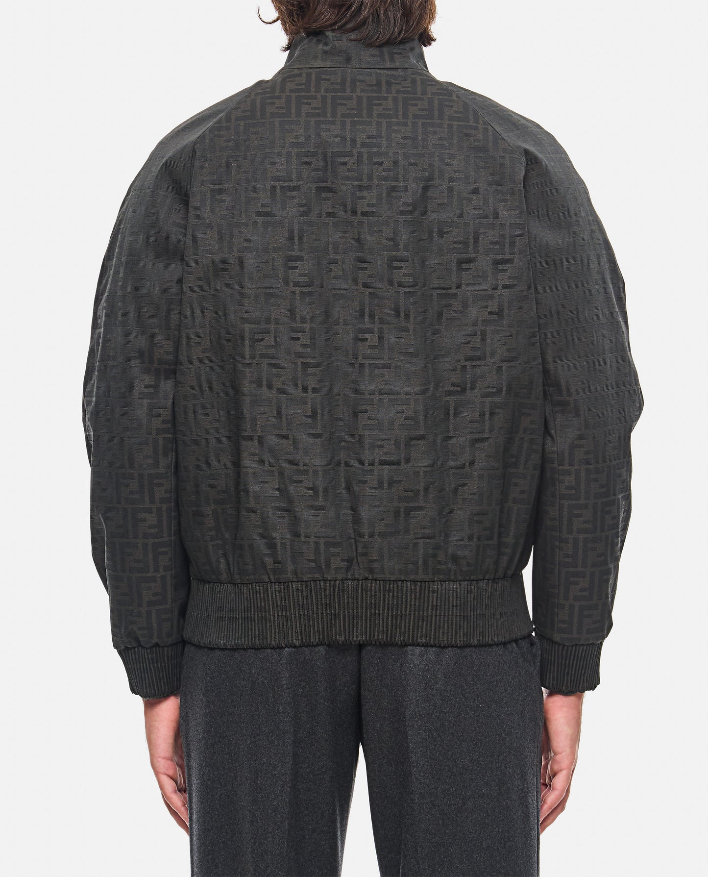 Fendi Men Blouson Coated Canvas Logo FENDI