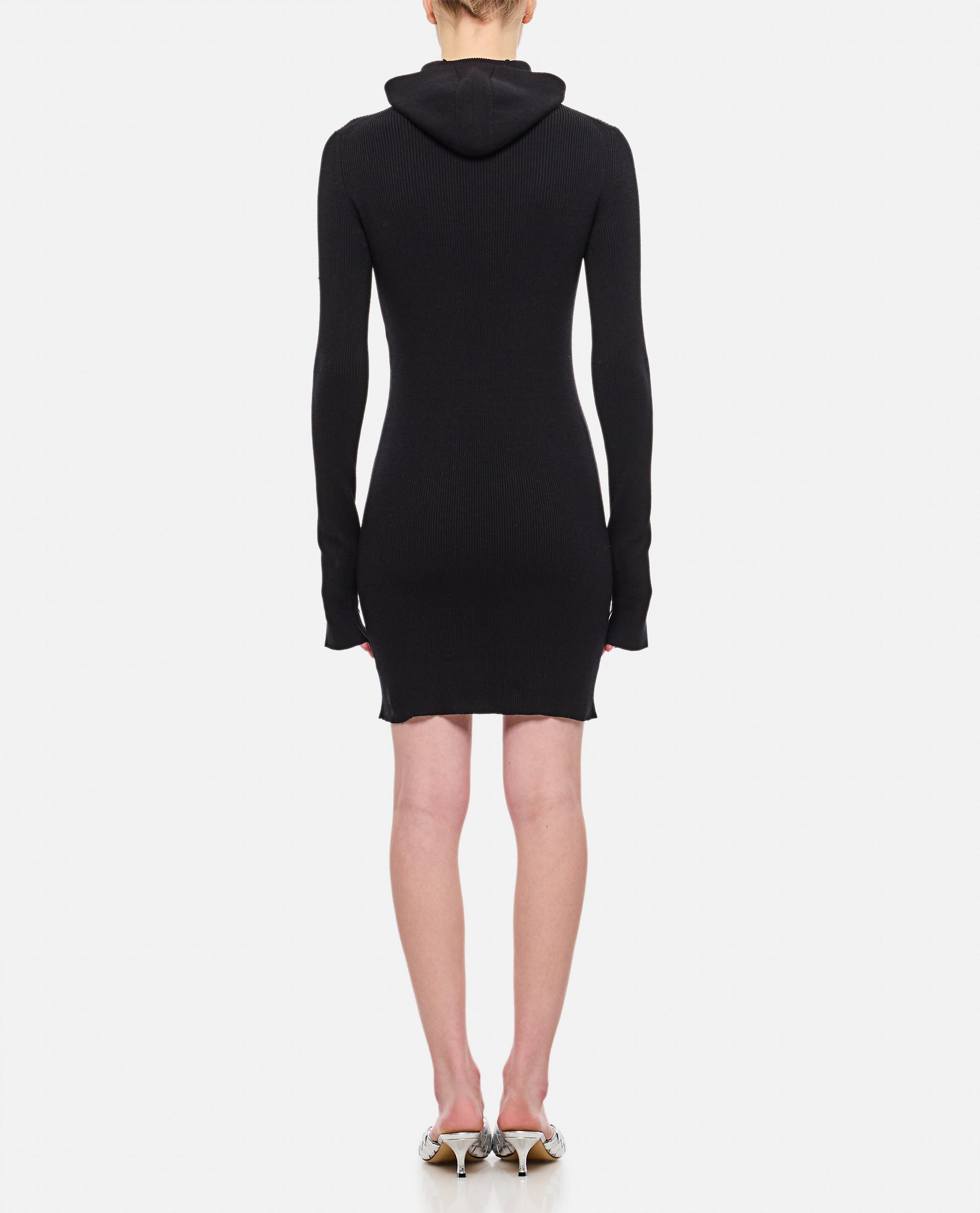 Fendi Women Wool Silk Ribs Mini Dress FENDI