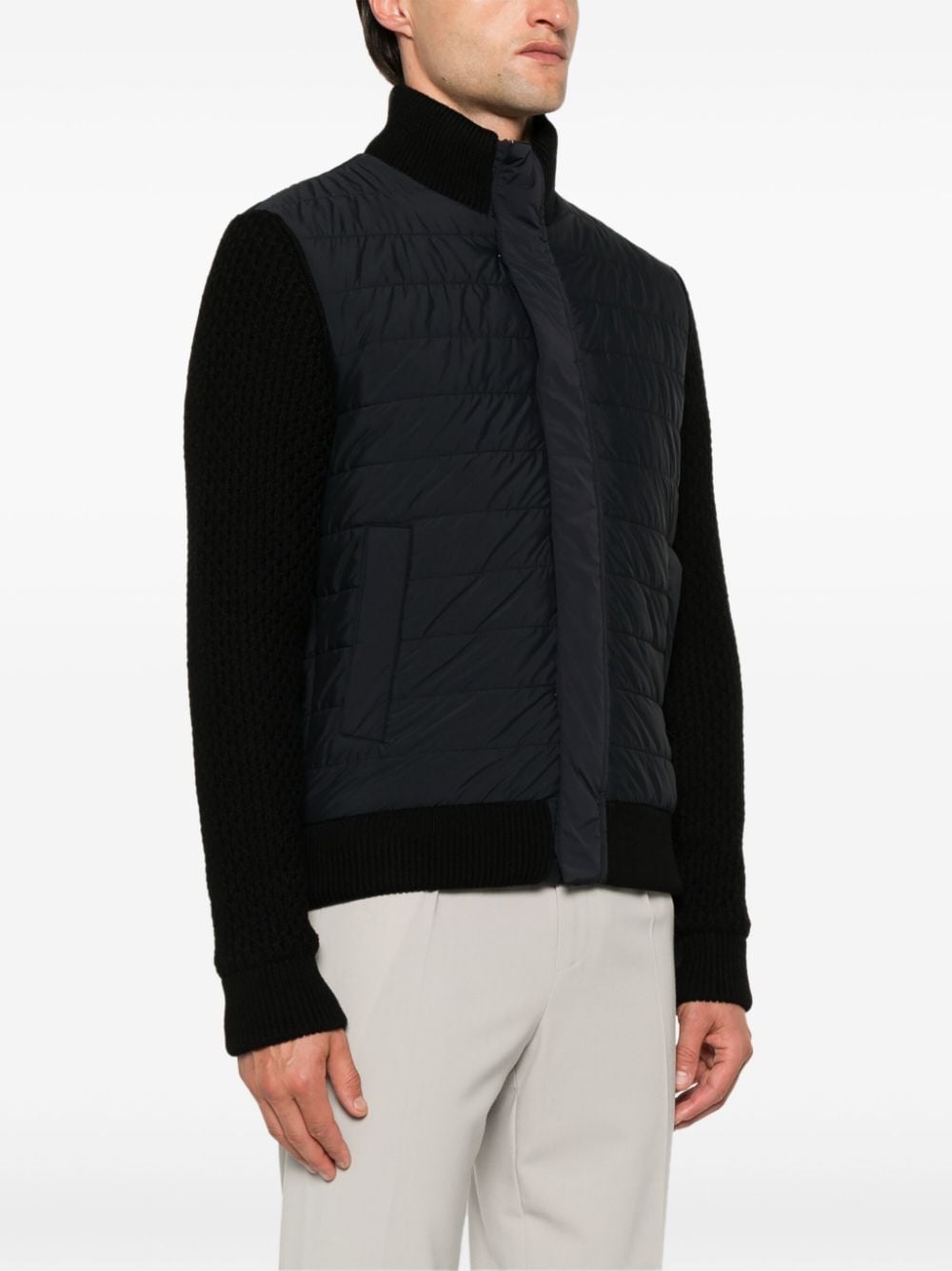 Herno Men Nylon And Wool Bomber Jacket HERNO