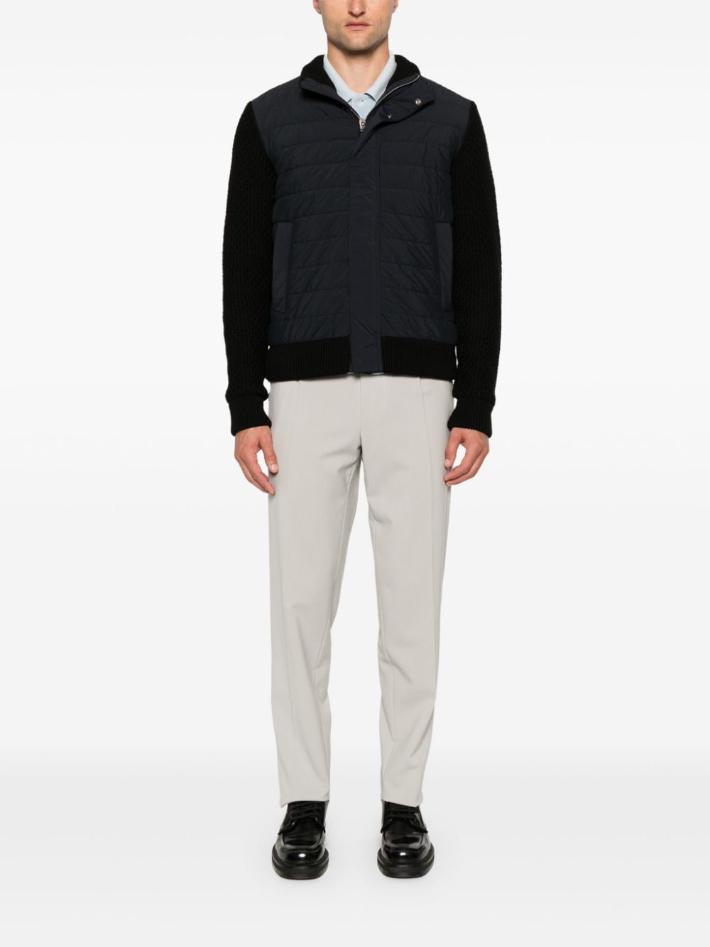 Herno Men Nylon And Wool Bomber Jacket HERNO