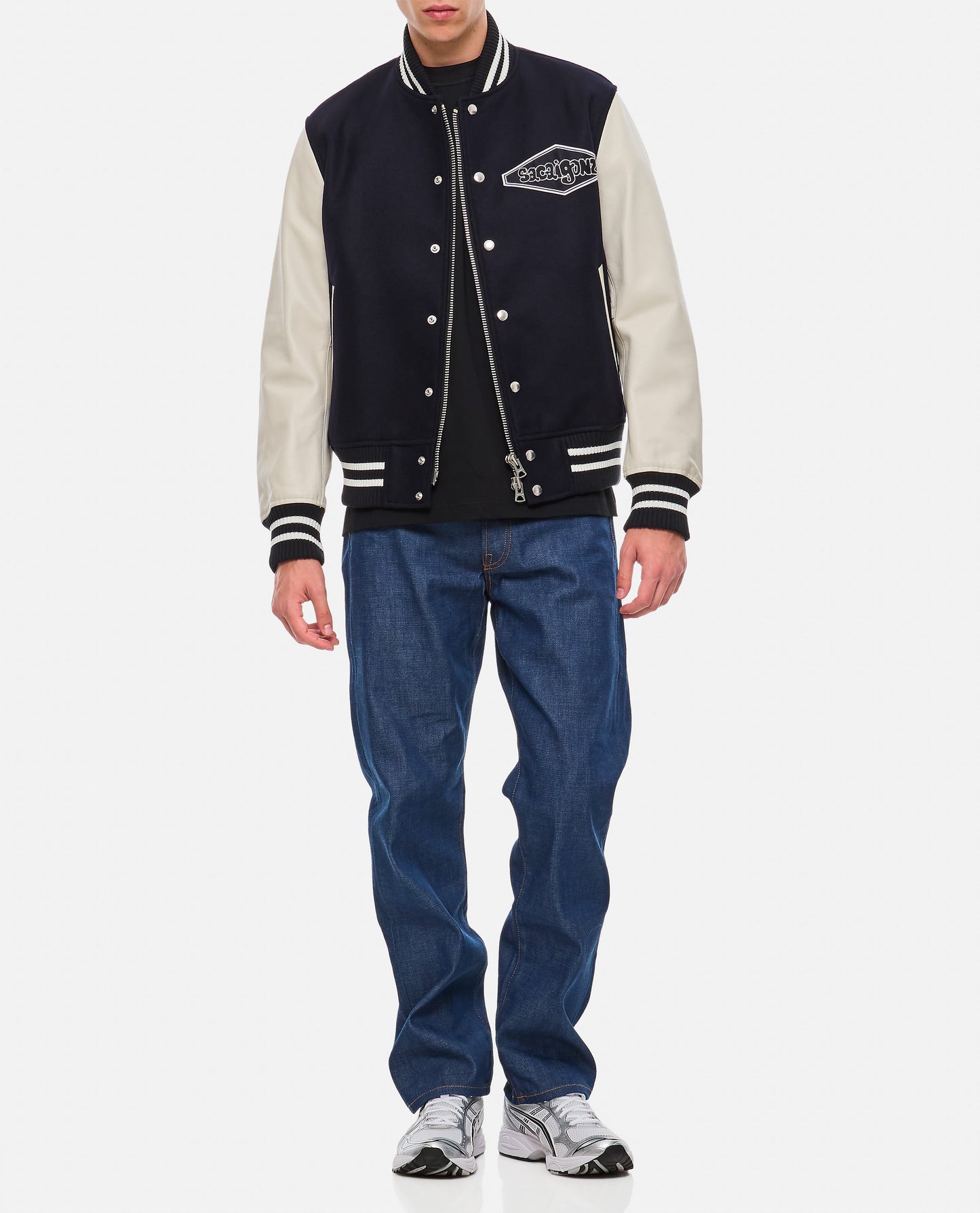 Sacai Men Sacai Gonz Wool Melton X Leather Blouson SACAI