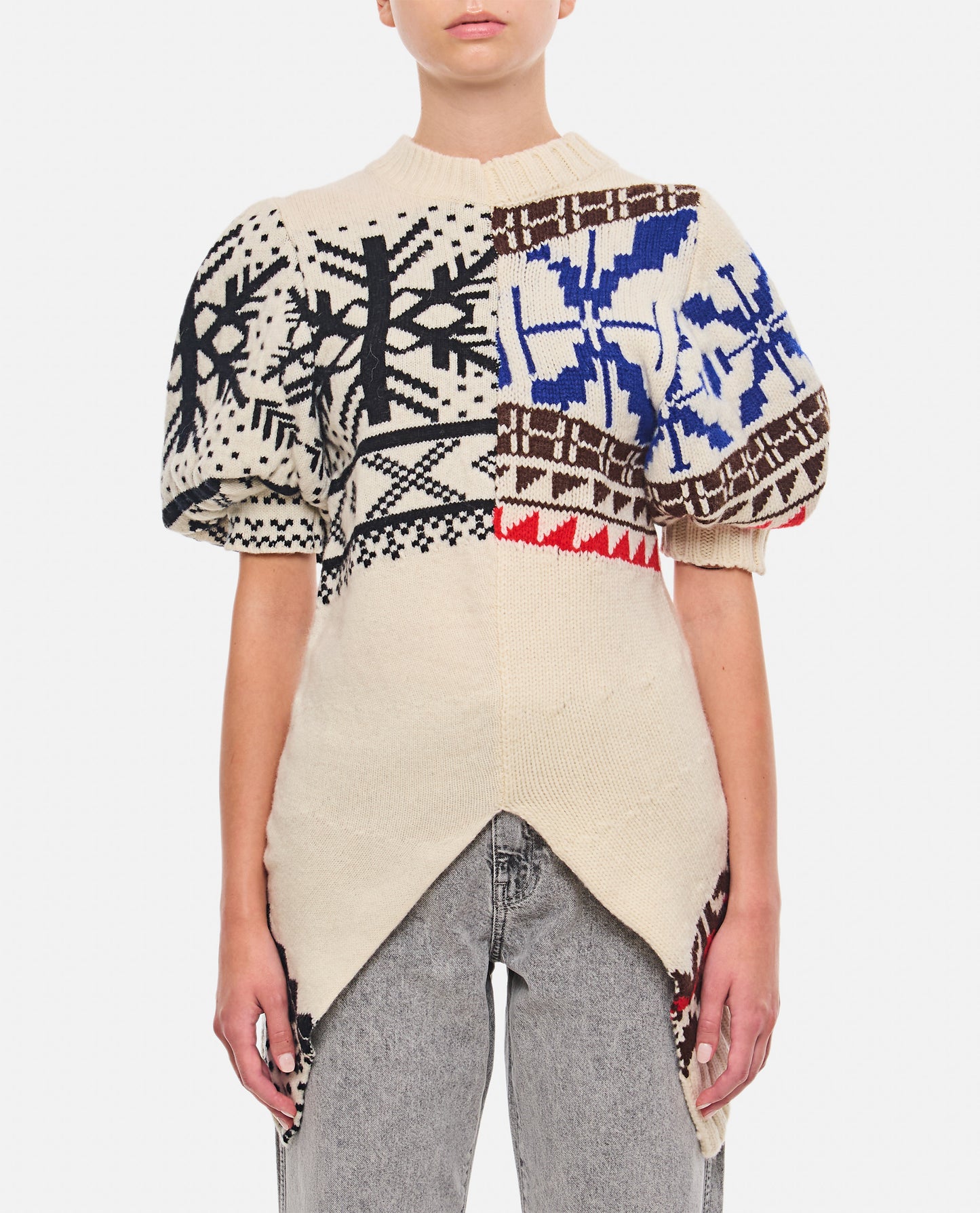 Sacai Women Long Pattern Knitwear SACAI