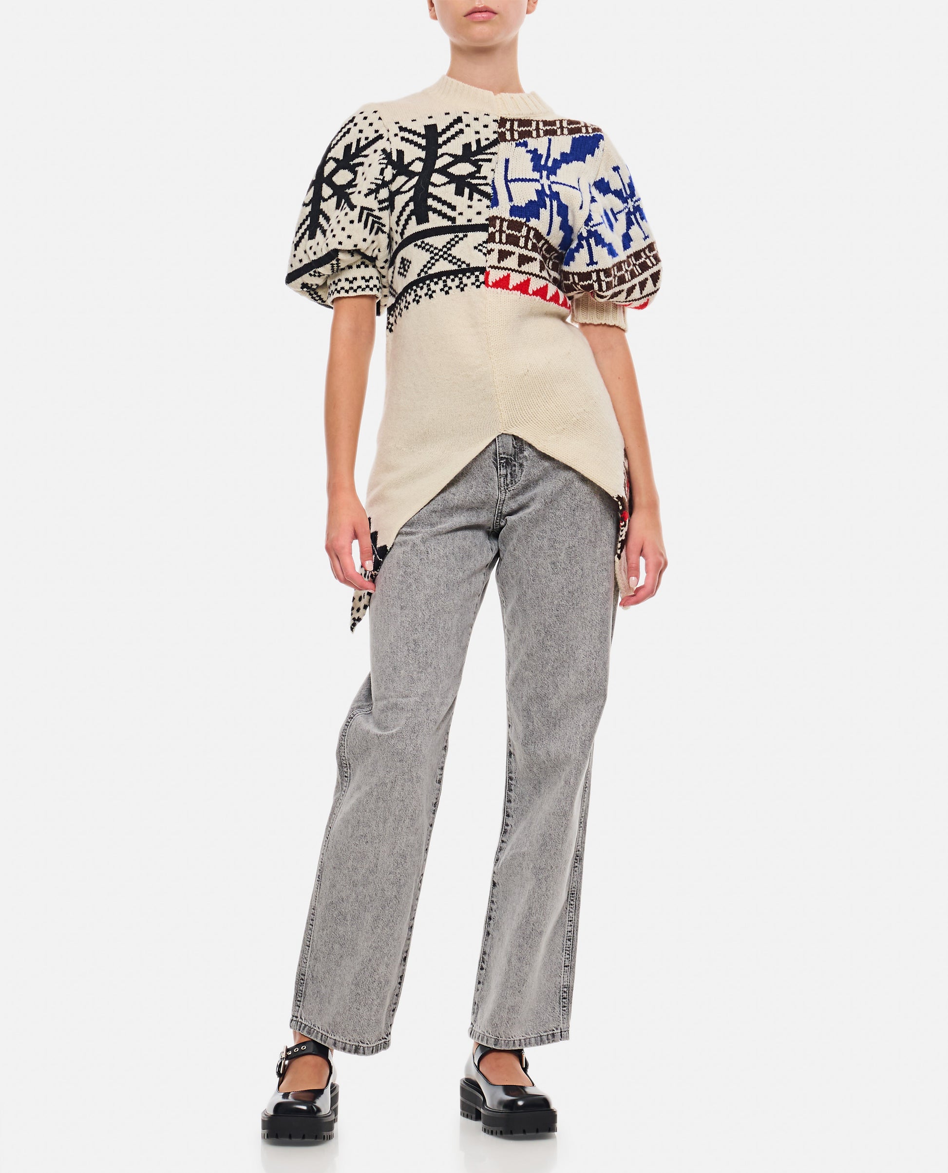 Sacai Women Long Pattern Knitwear SACAI