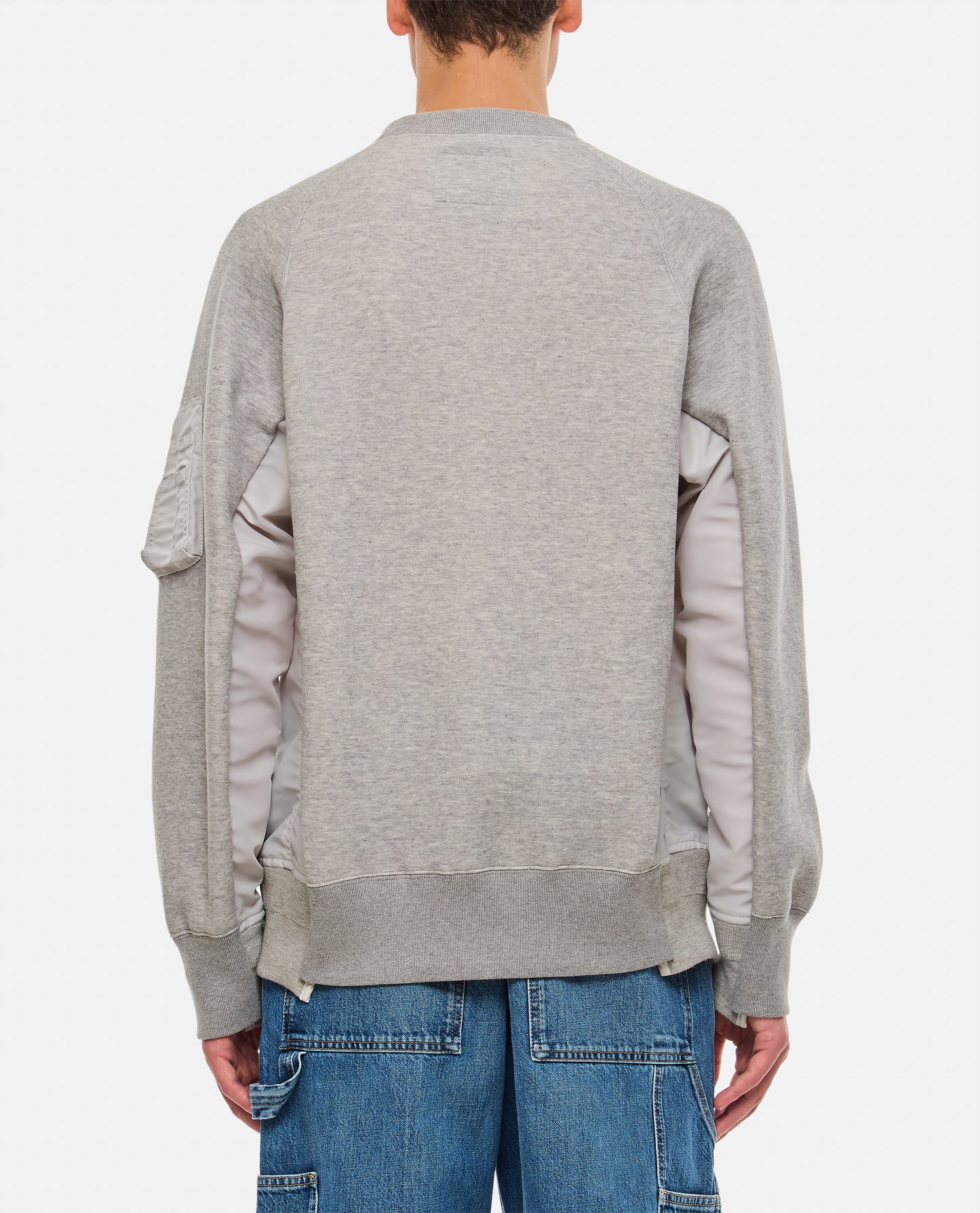 Sacai Men Sponge Sweat X Nylon Twill Pullover SACAI