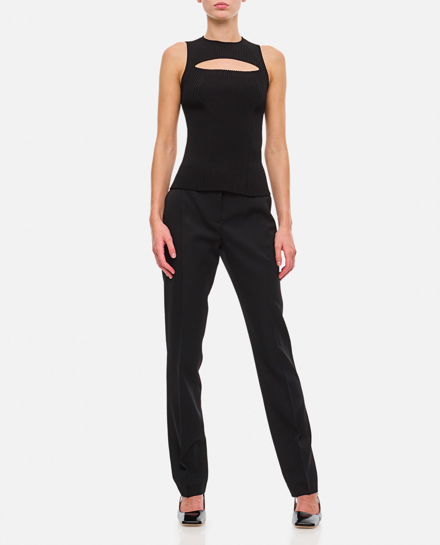 The Attico Women Wool Gabardine Straight Pants THE ATTICO