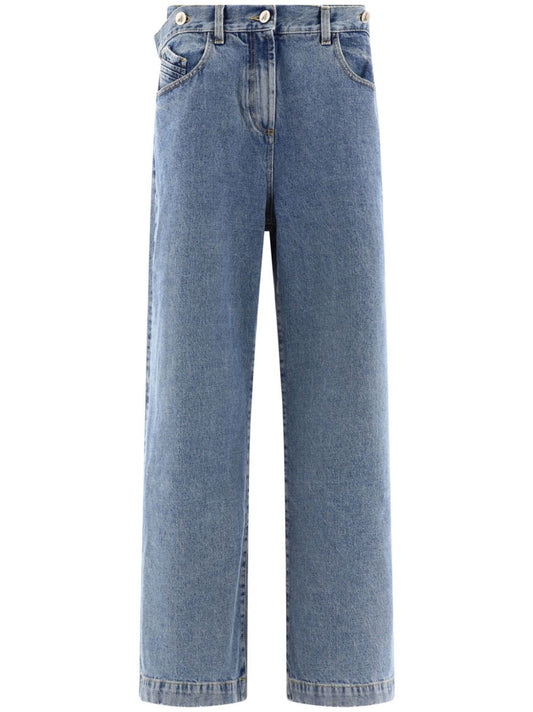 The Attico Women Wide-Leg Denim Cotton Jeans THE ATTICO