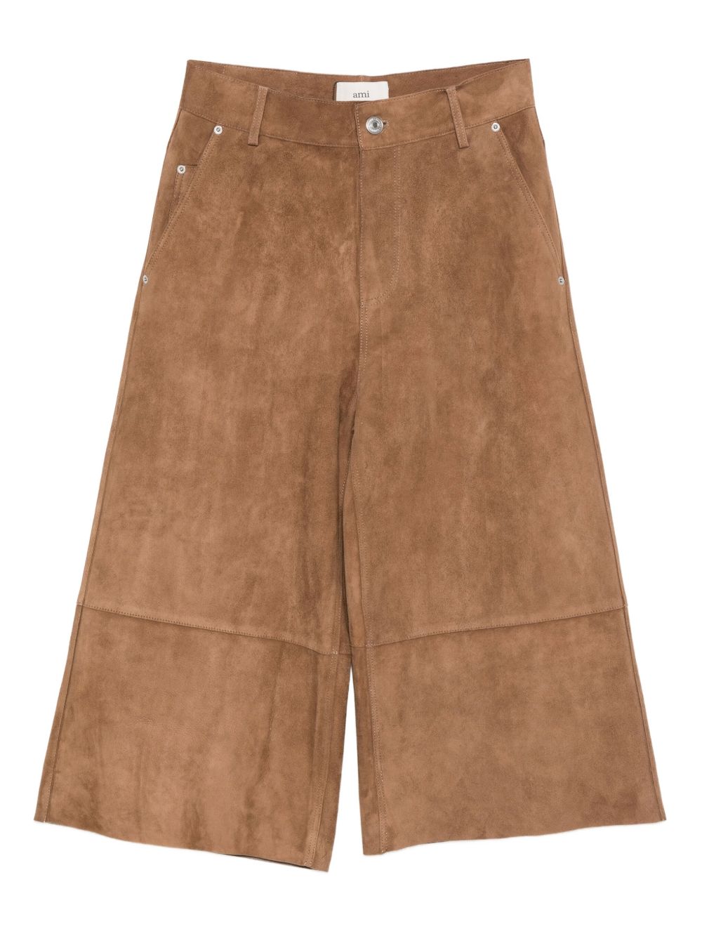 Ami Paris Women Suede Leather Trousers AMI PARIS