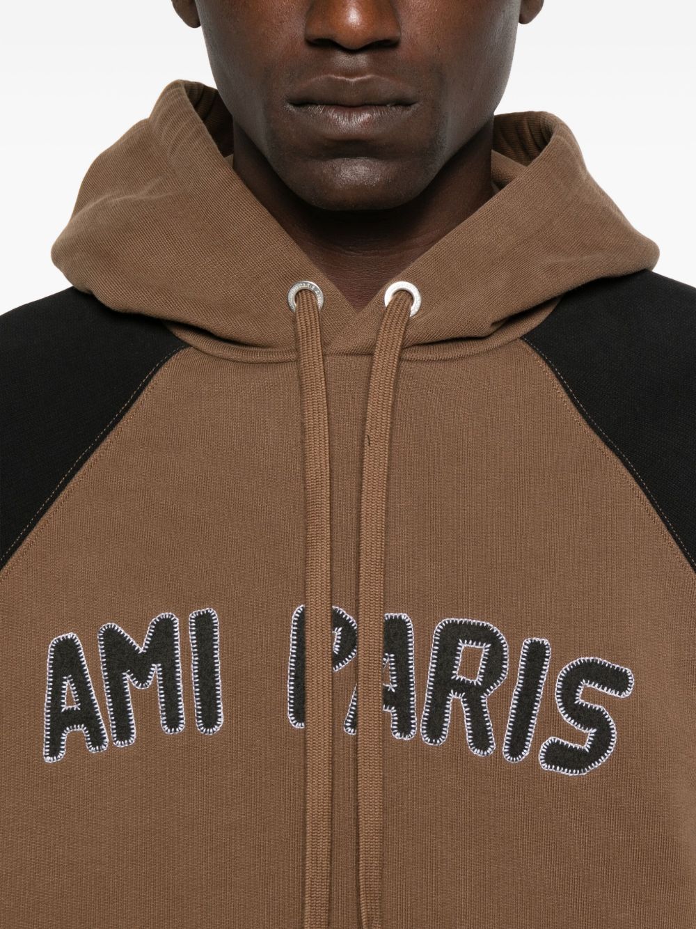 Ami Paris Men Cotton Colorblock Hoodie AMI PARIS