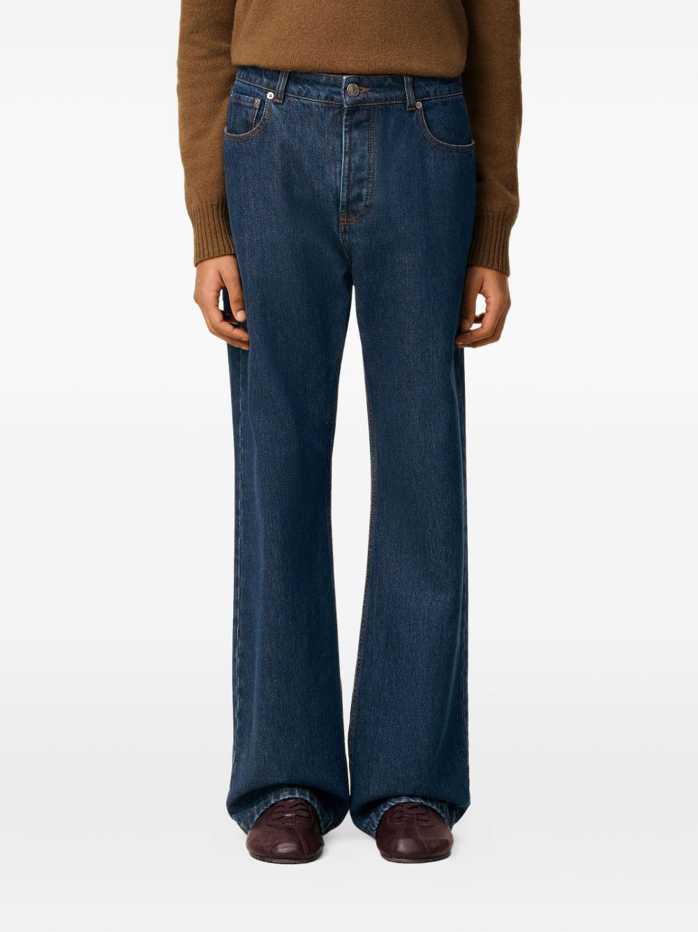 Ami Paris Men Wide Leg Denim Jeans AMI PARIS