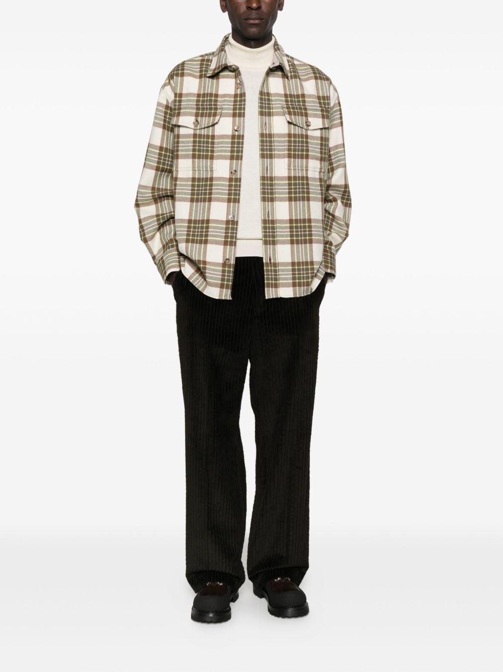Ami Paris Men Wool Checked Overshirt AMI PARIS