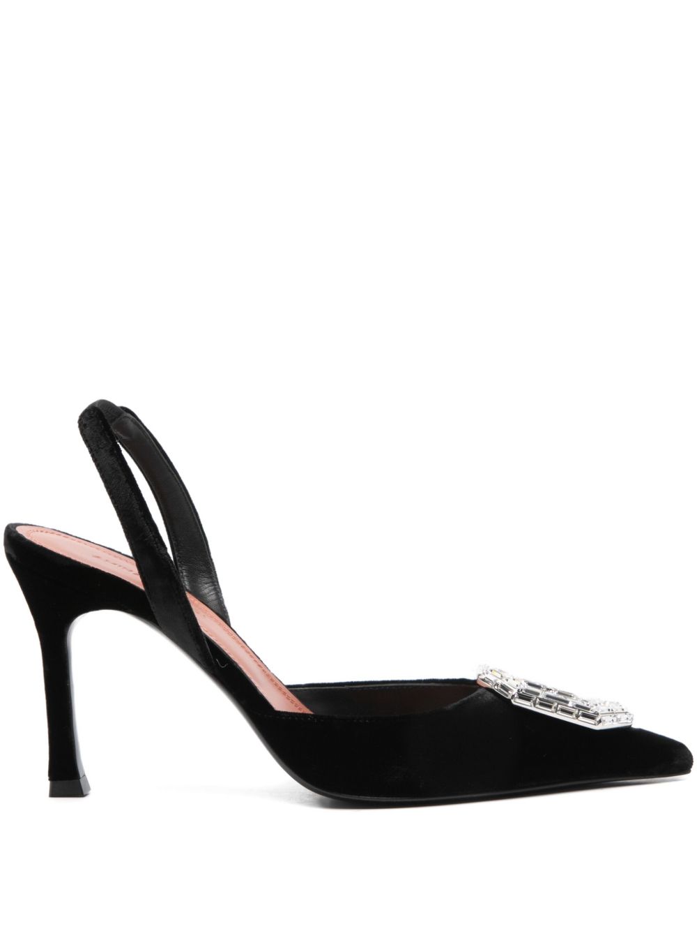 Amina Muaddi Women Camelia Velvet Slingback Pumps