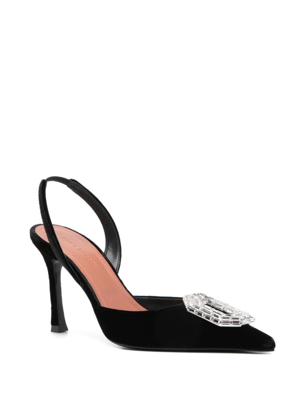 Amina Muaddi Women Camelia Velvet Slingback Pumps