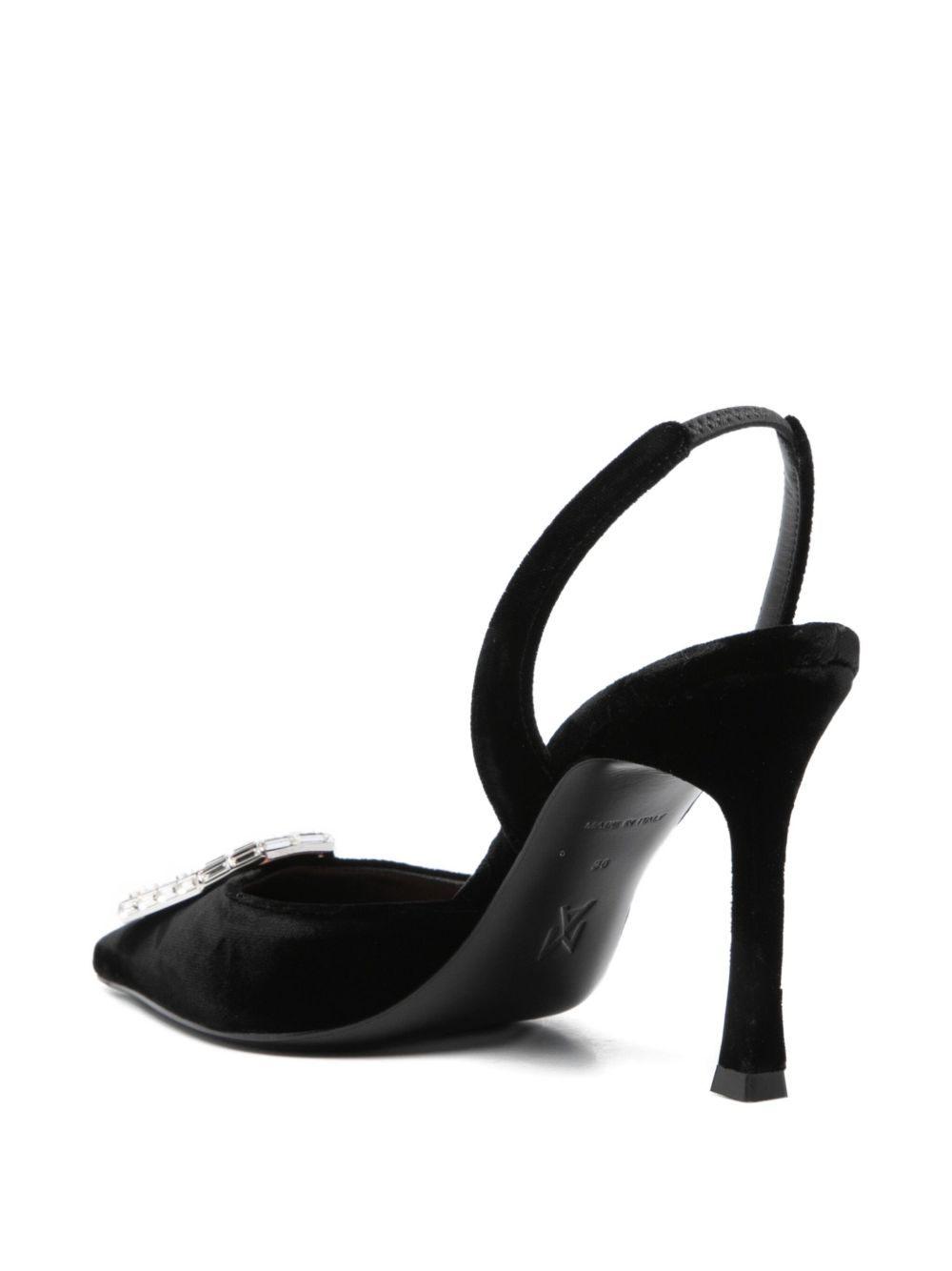 Amina Muaddi Women Camelia Velvet Slingback Pumps