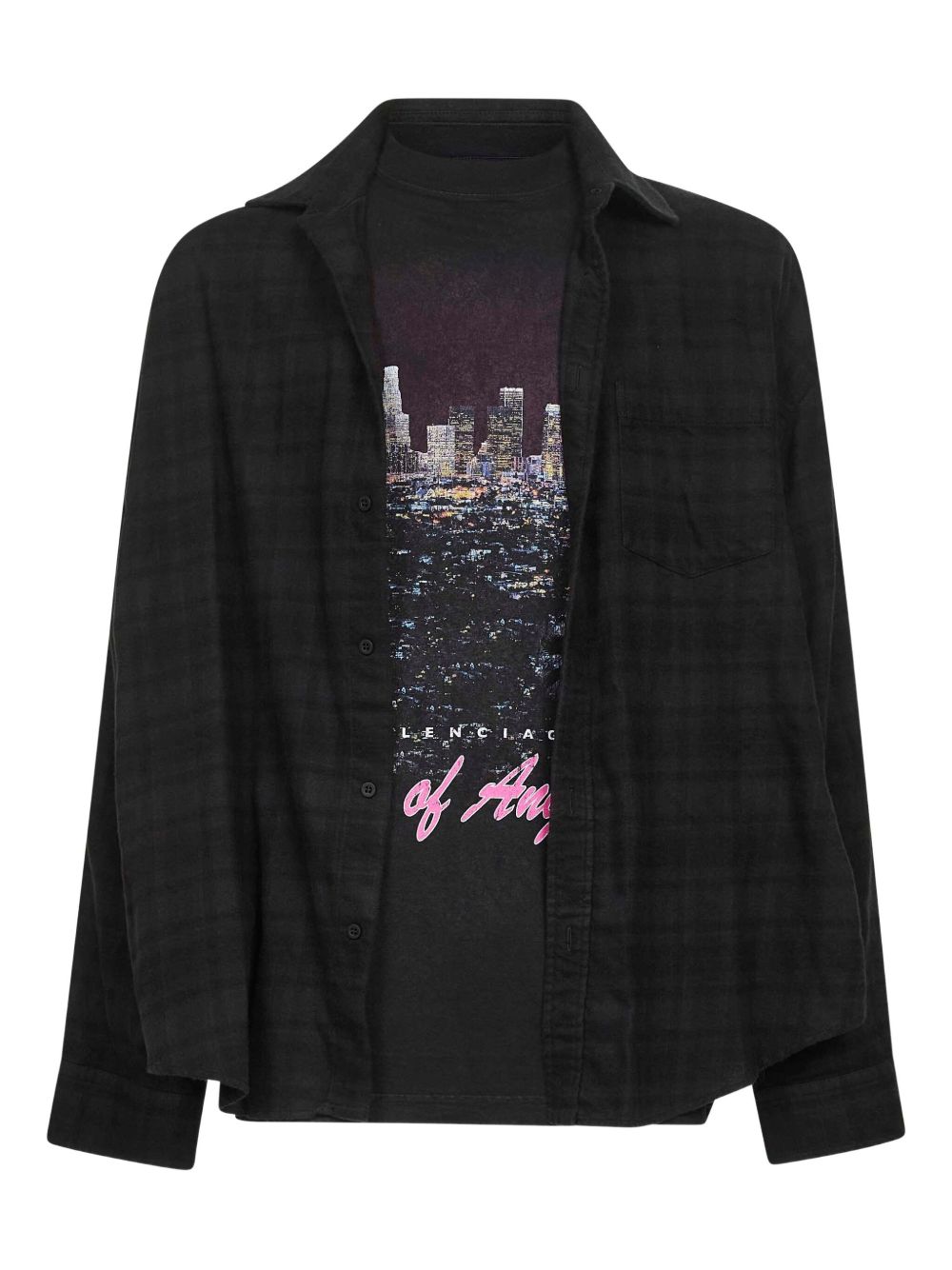 Balenciaga Men Layered Cotton Shirt BALENCIAGA